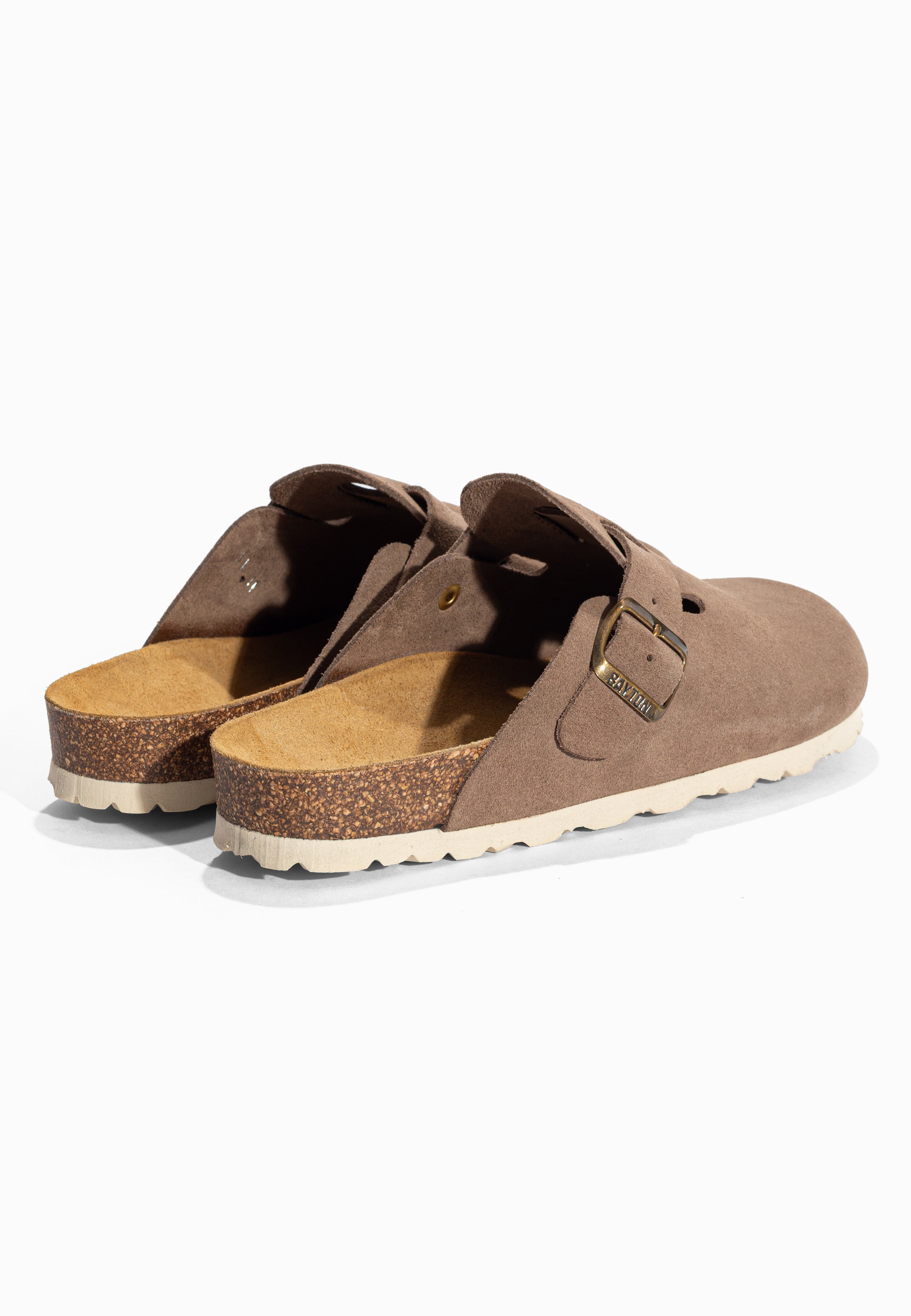 Sabots Milky Taupe en Cuir Suédé Bayton pour Homme