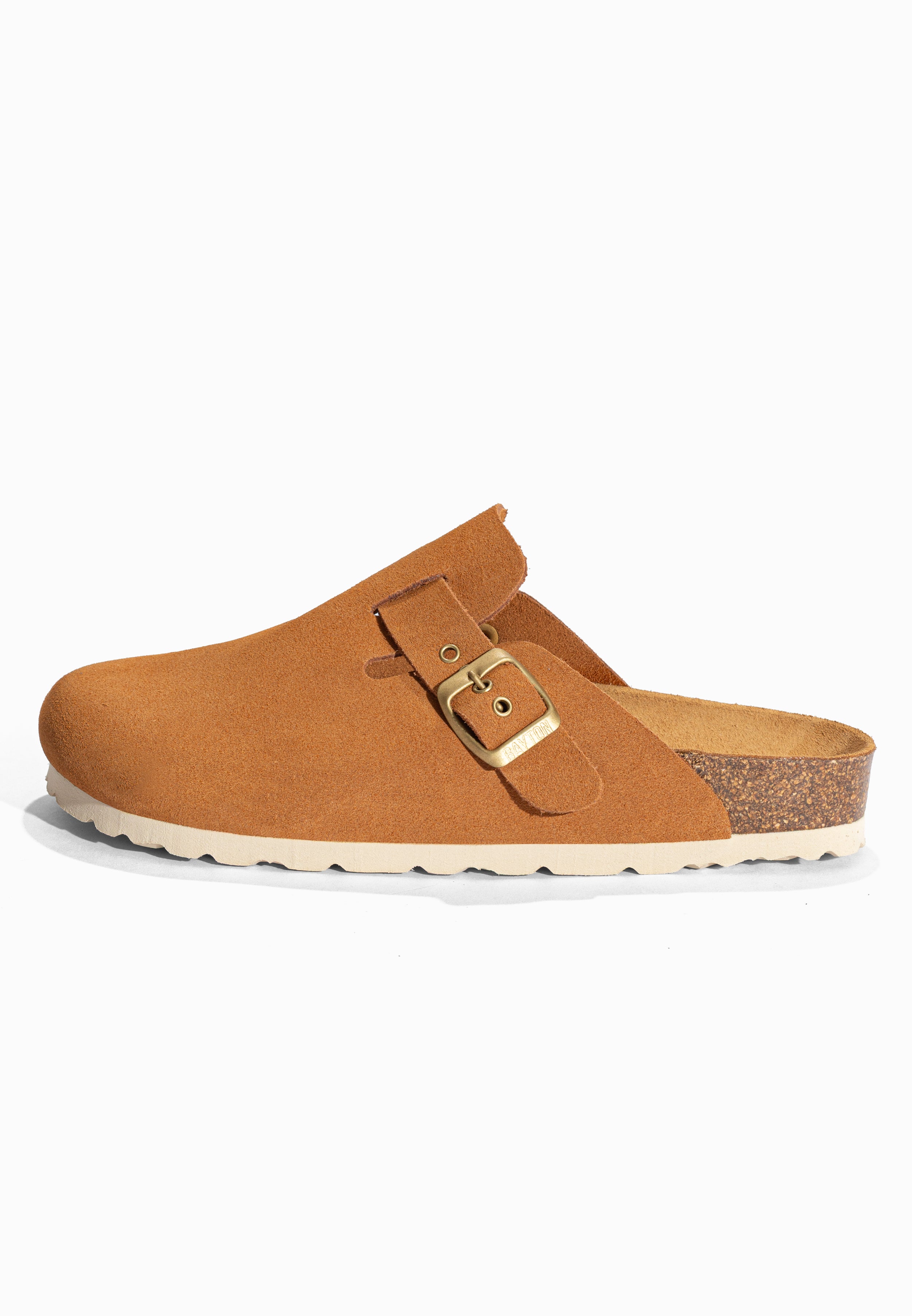 Sabots Milky Camel en Cuir Suédé