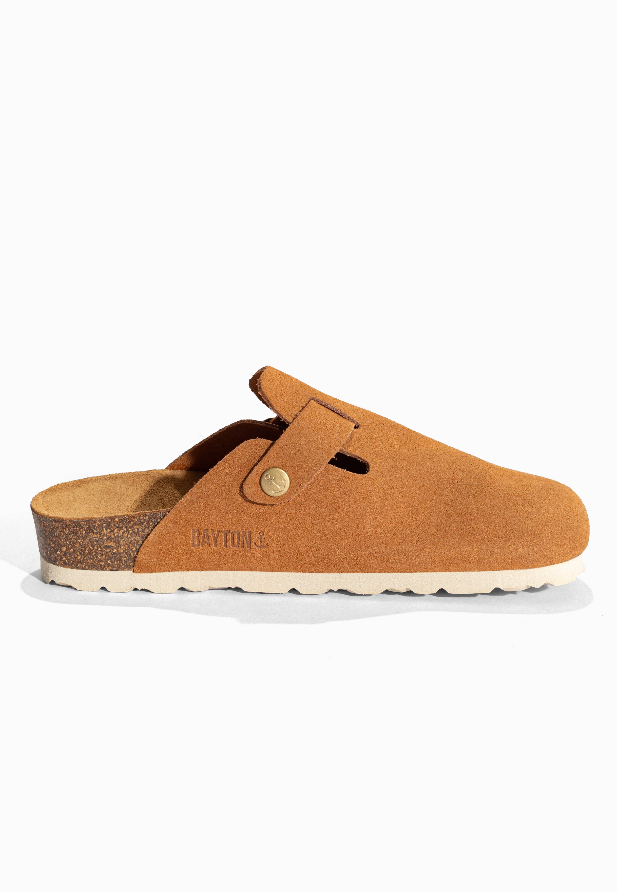 Sabots Milky Camel en Cuir Suédé