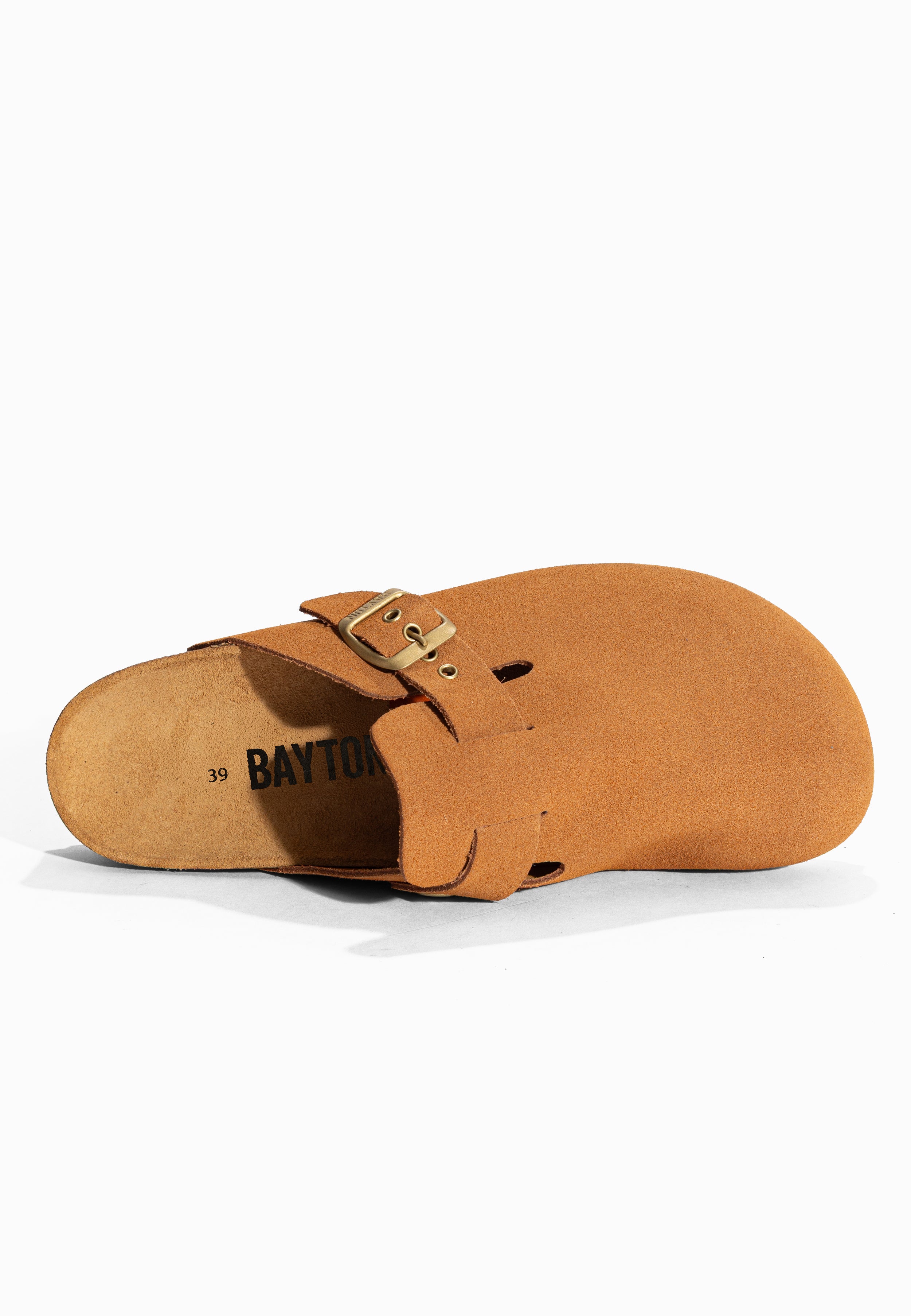 Sabots Milky Camel en Cuir Suédé