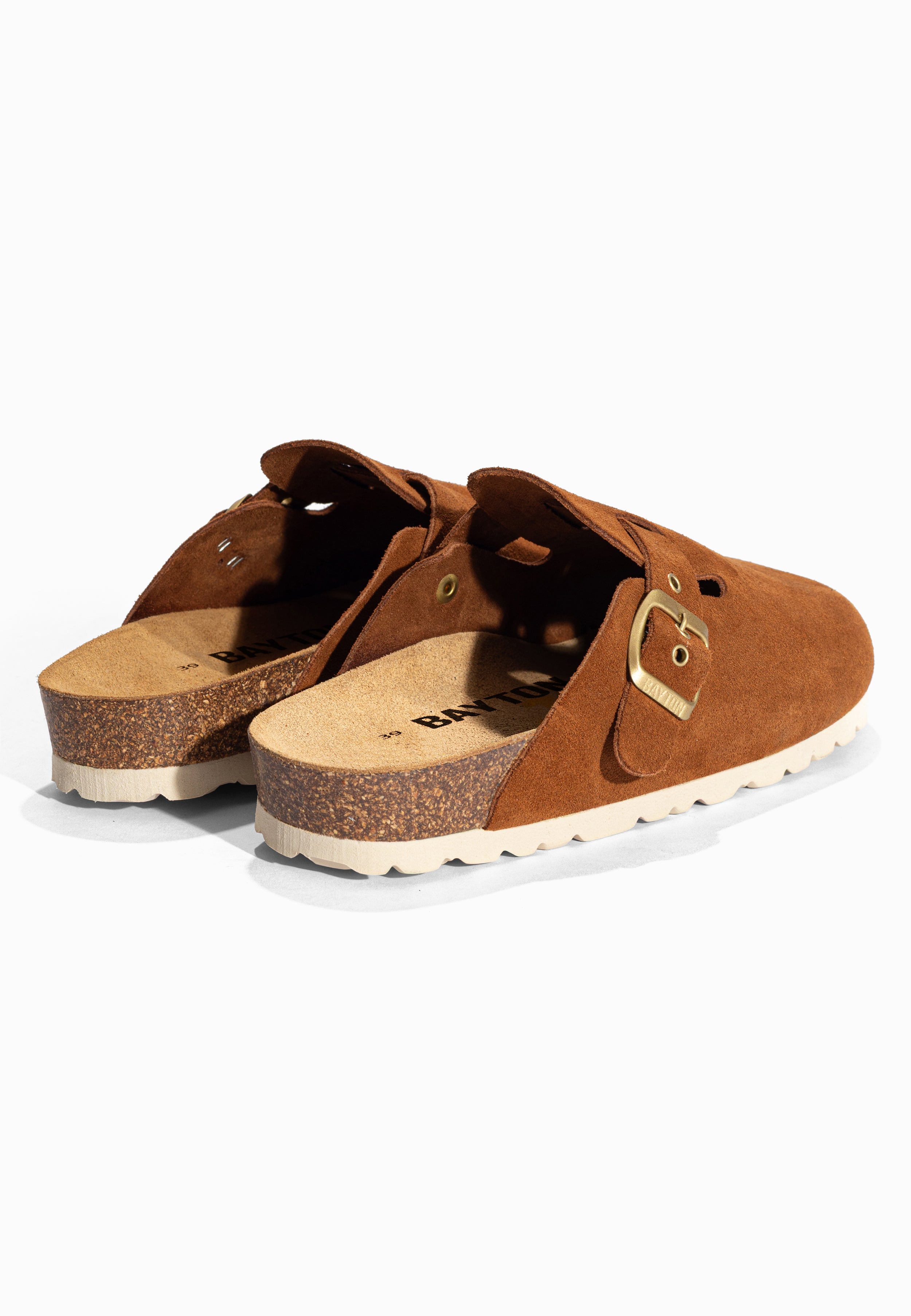 Sabots Milky Camel en Cuir Suédé