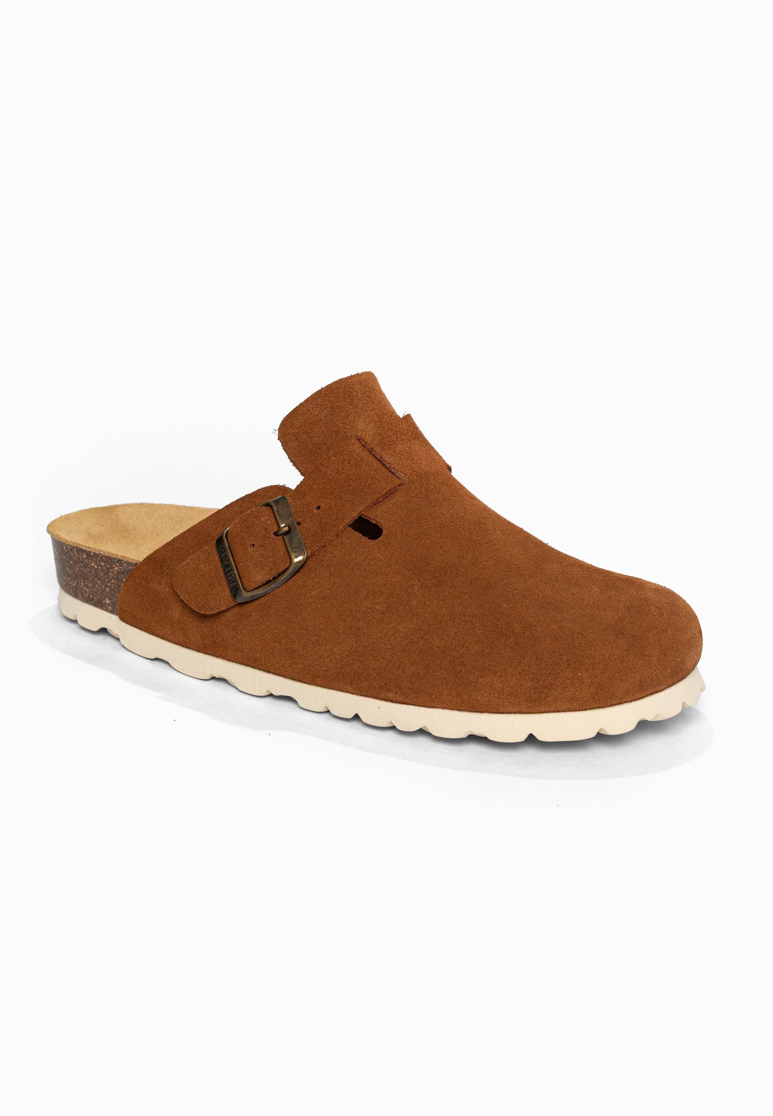 Sabots Milky Camel en Cuir Suédé Bayton pour Homme