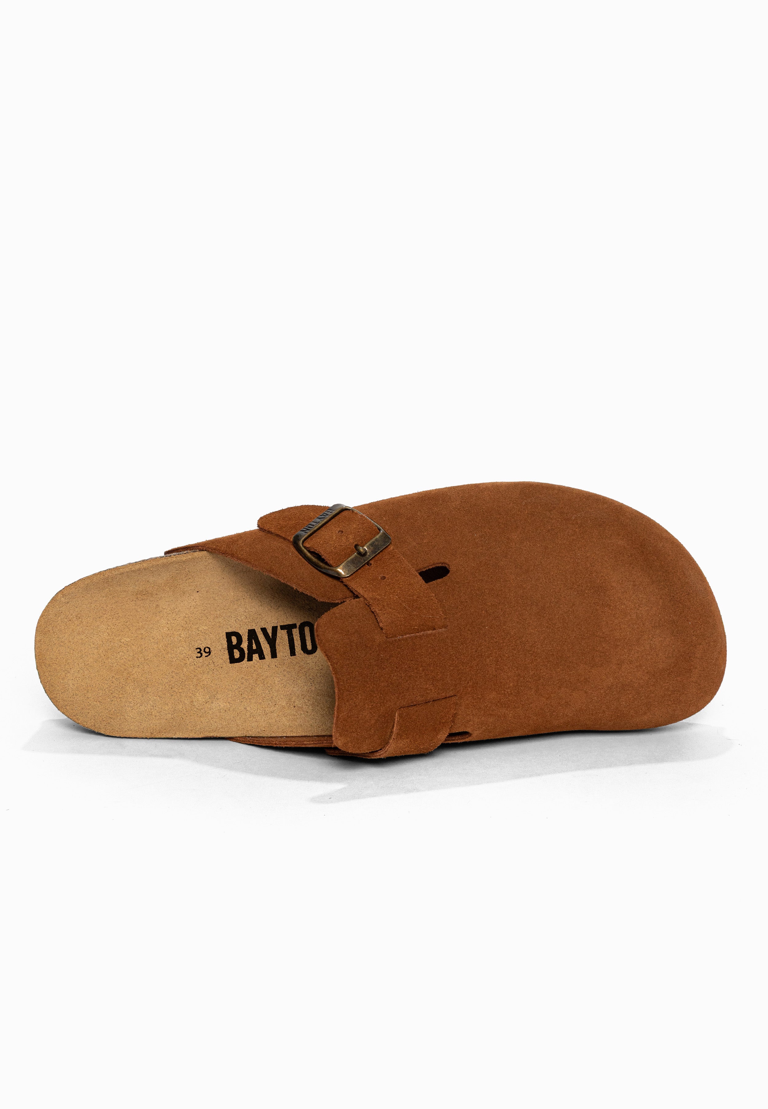 Sabots Milky Camel en Cuir Suédé Bayton pour Homme
