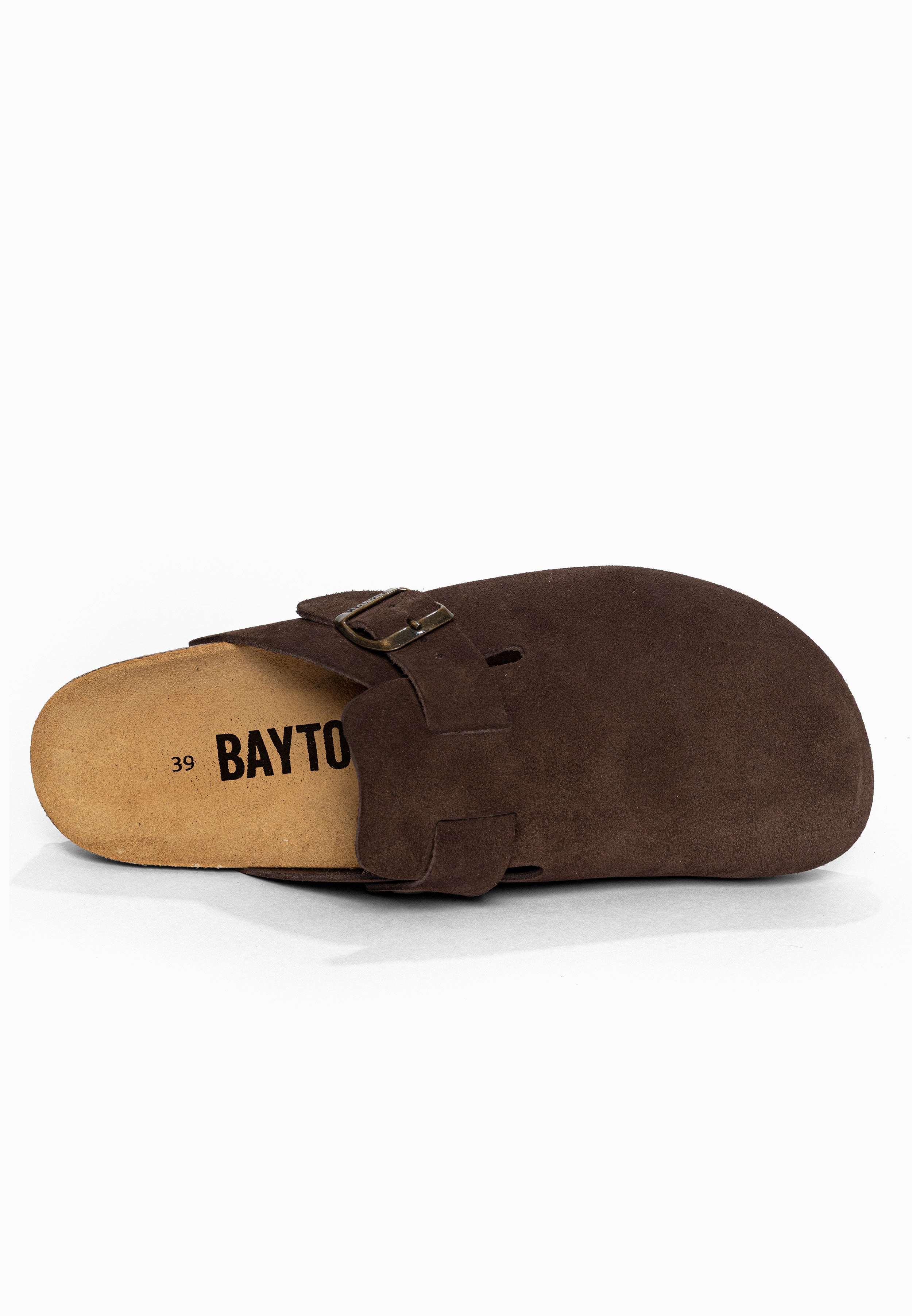 Sabots Milky Marron en Cuir Suédé Bayton pour Homme