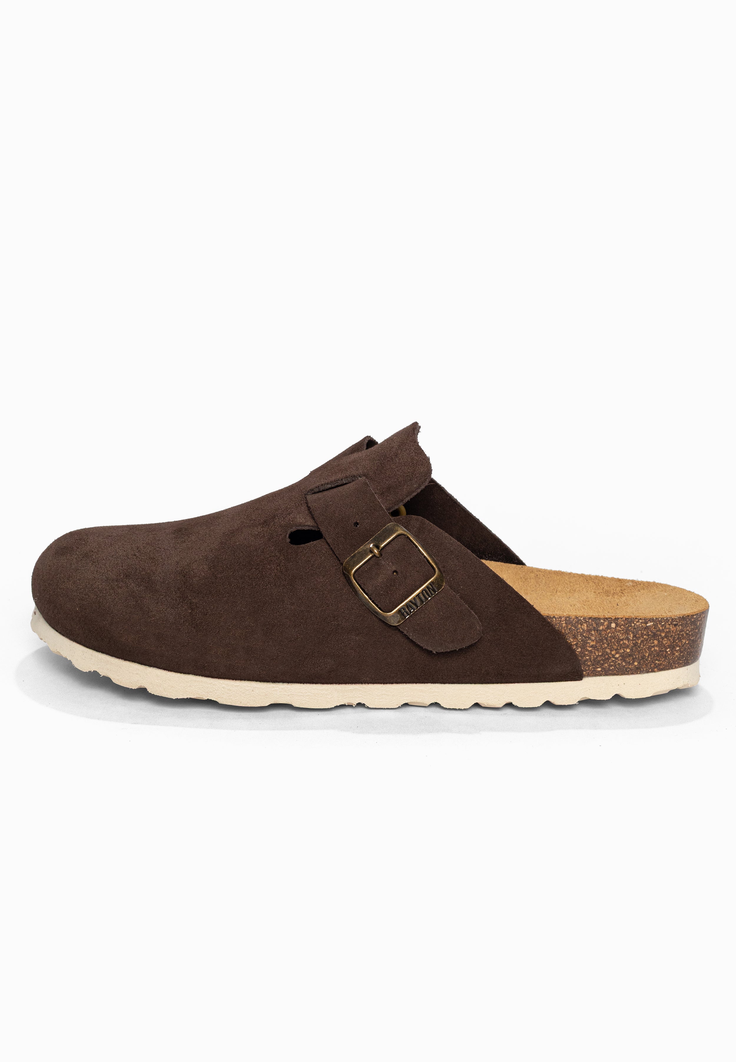 Sabots Milky Marron en Cuir Suédé Bayton pour Homme