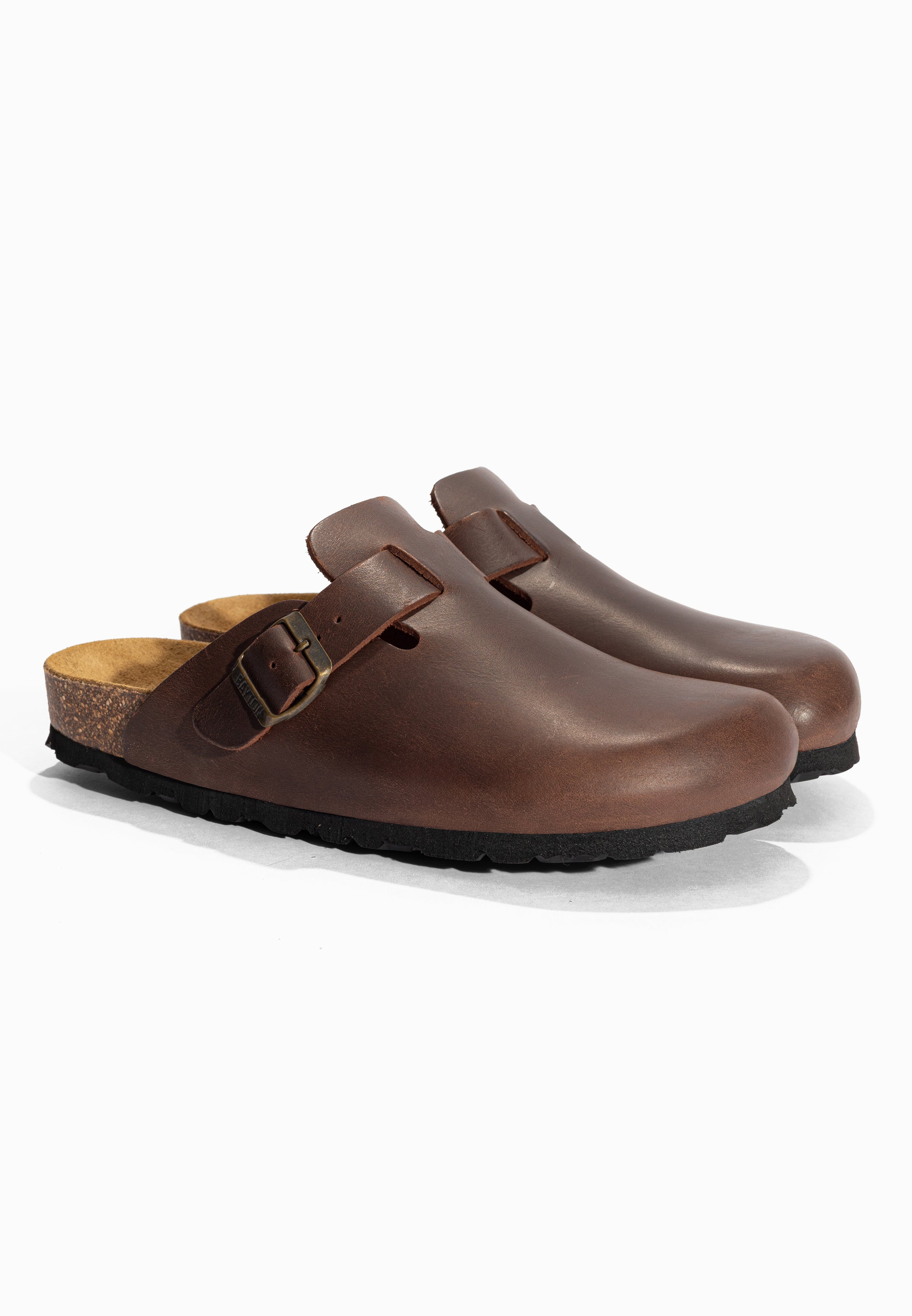 Sabots Milky Marron en Cuir Bayton pour Homme