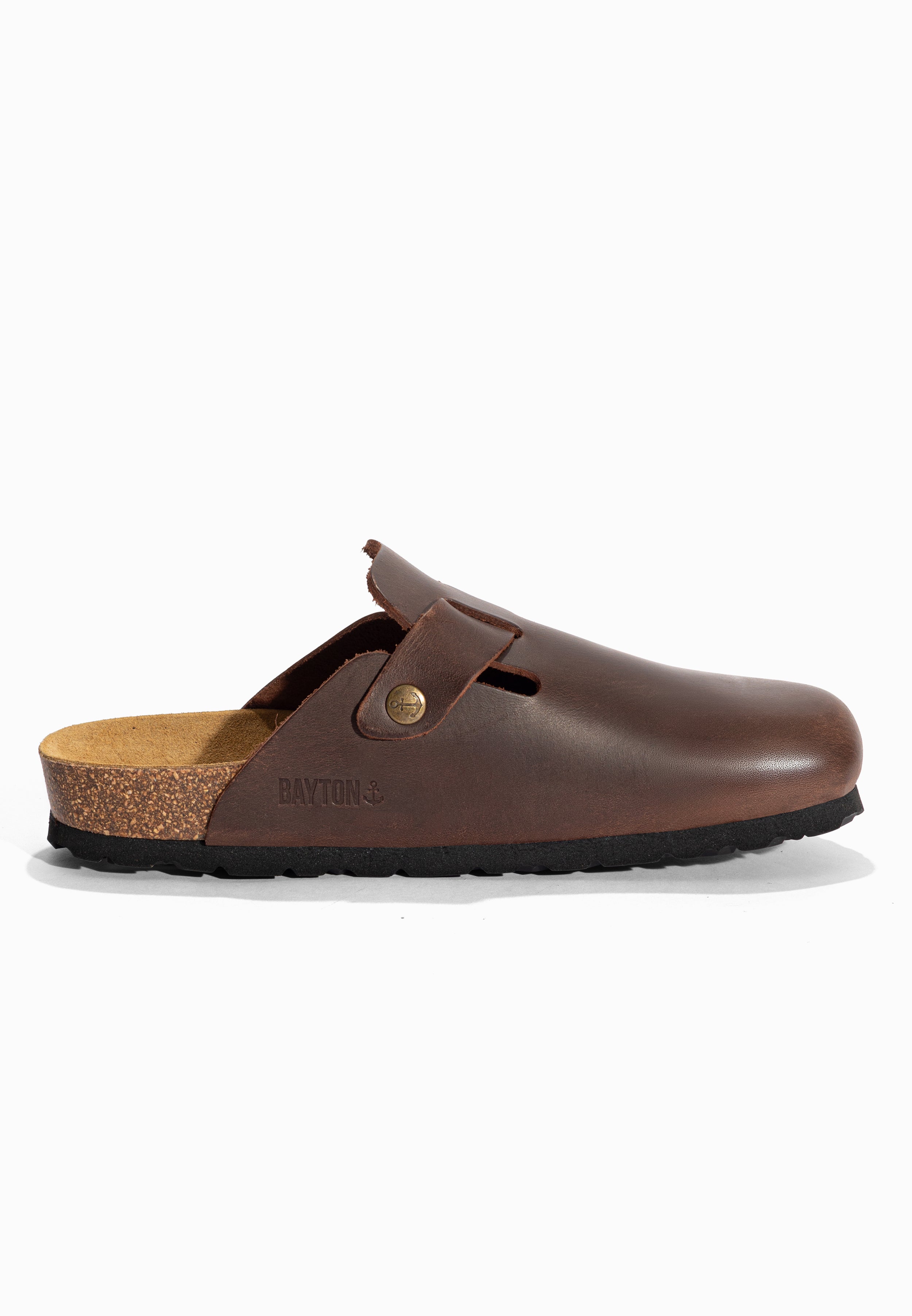 Sabots Milky Marron en Cuir Bayton pour Homme