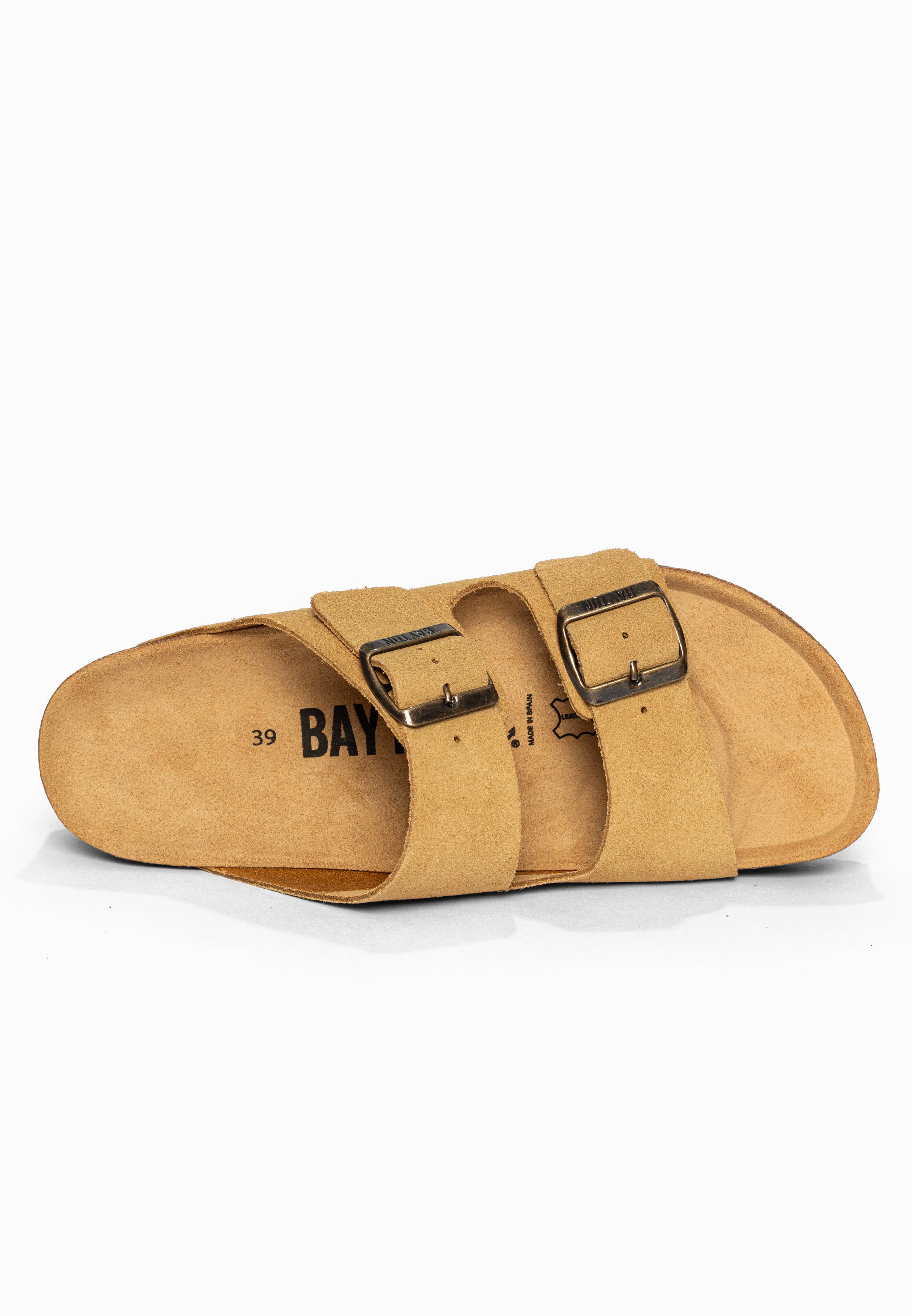 Sandales à Plateforme Japet Camel en Cuir Suédé Bayton pour Femme