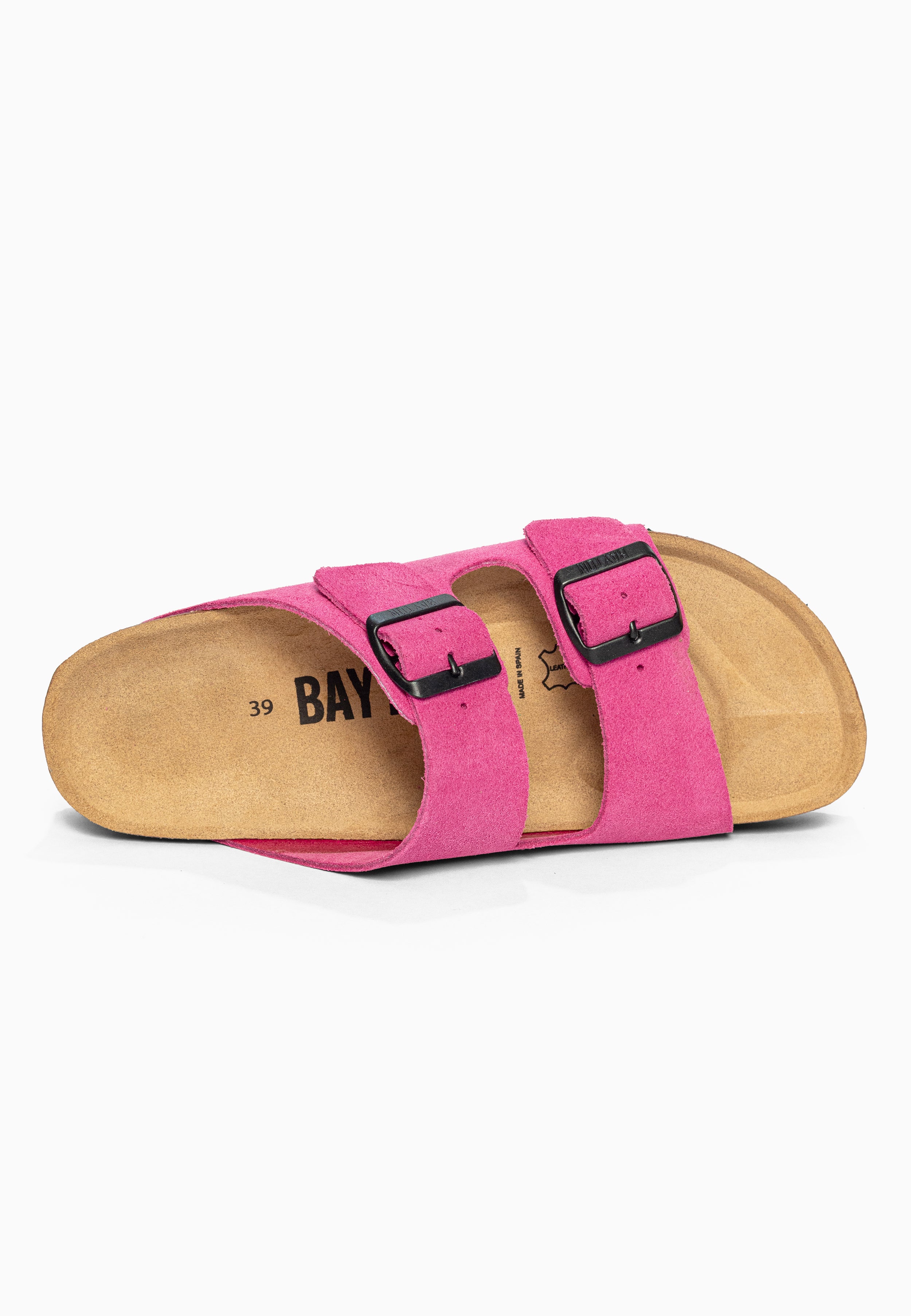 Sandales à Plateforme Japet Fuschia en Cuir Suédé Bayton pour Femme