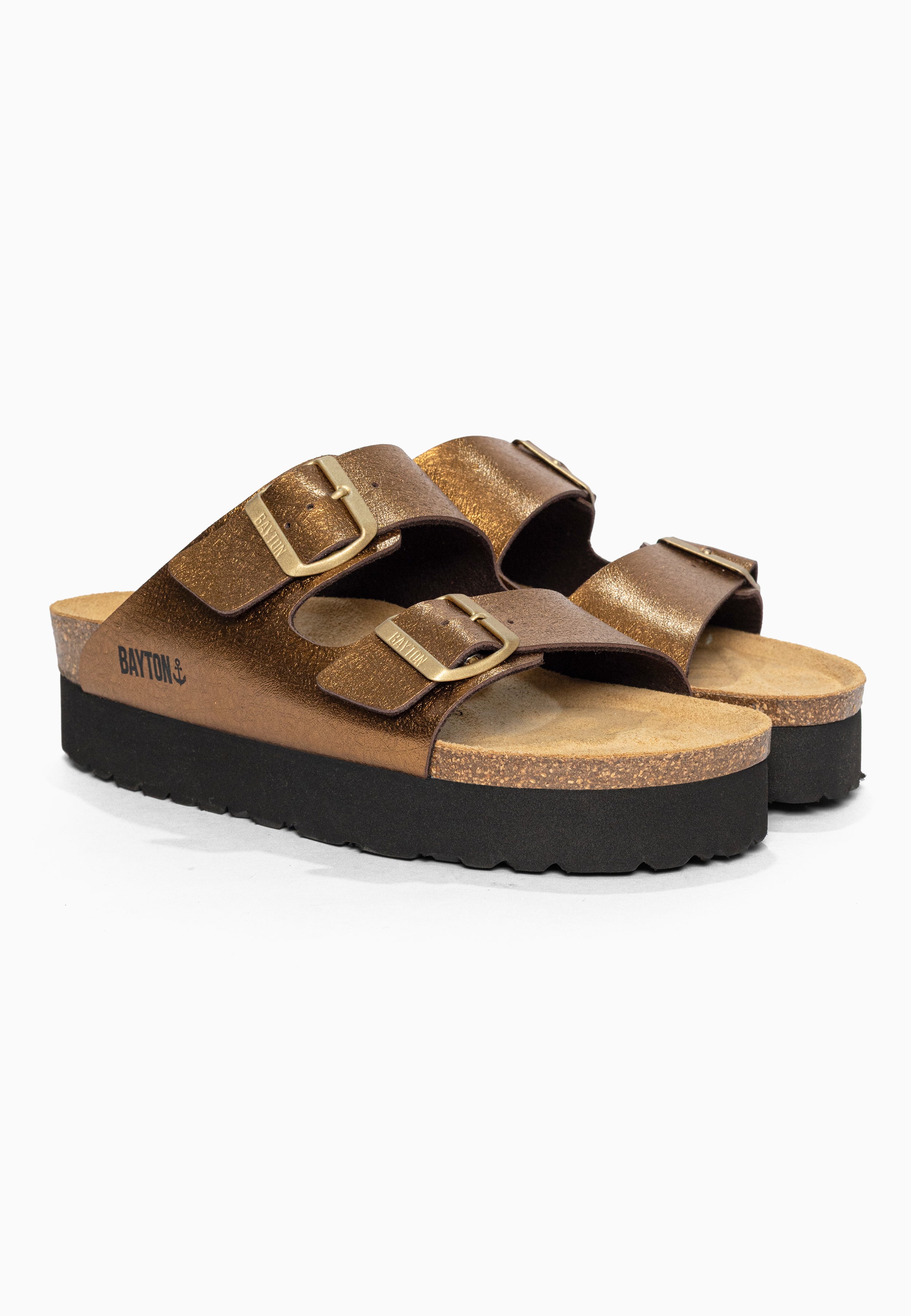 Sandales à Plateforme Japet Bronze Bayton pour Femme