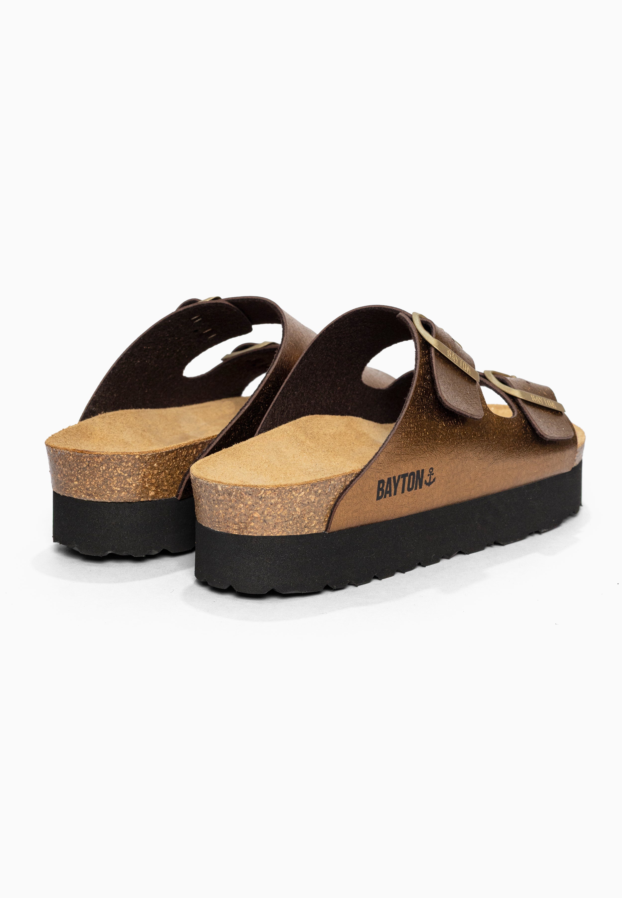Sandales à Plateforme Japet Bronze Bayton pour Femme