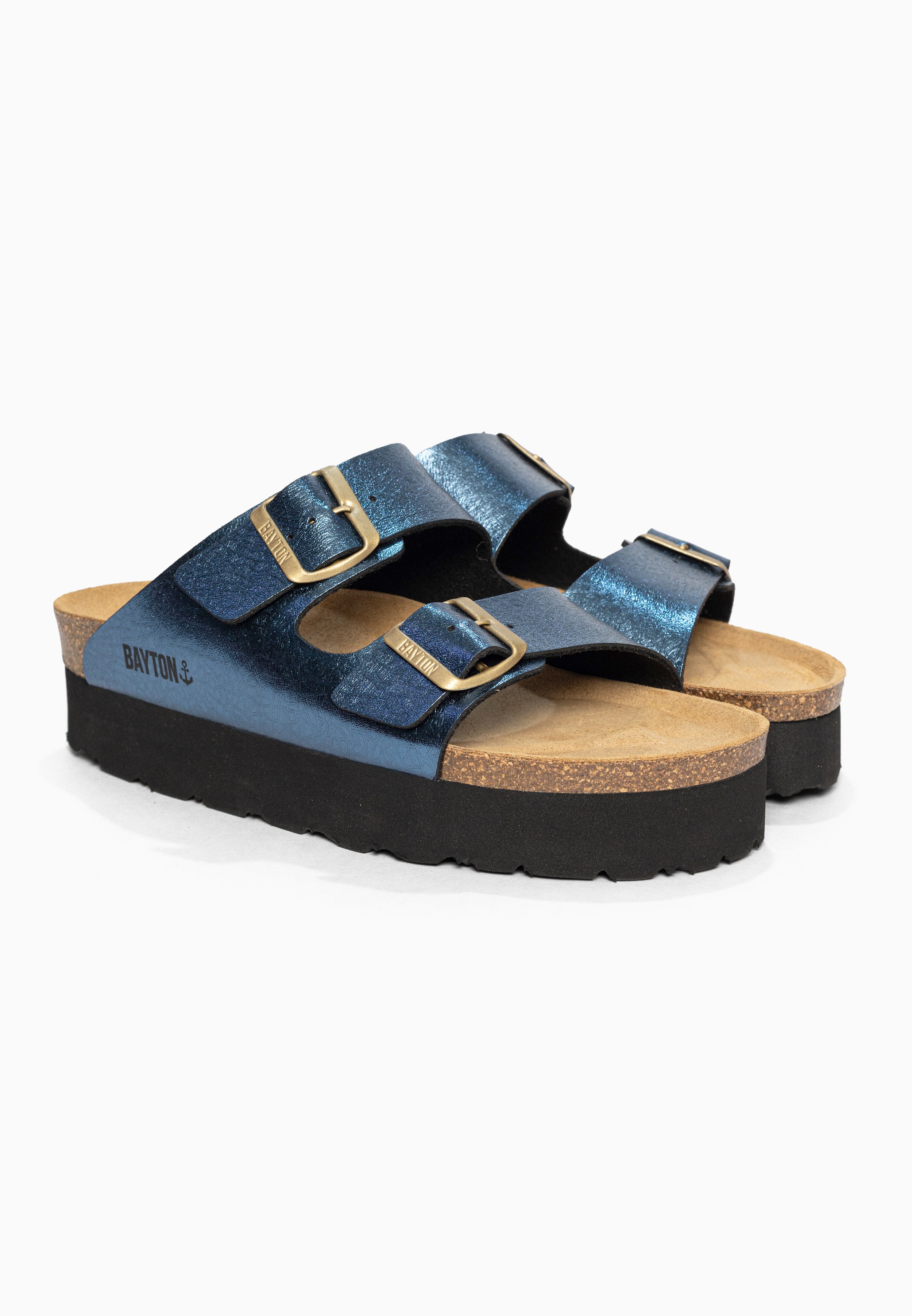 Sandales à Plateforme Japet Bleu Bayton pour Femme