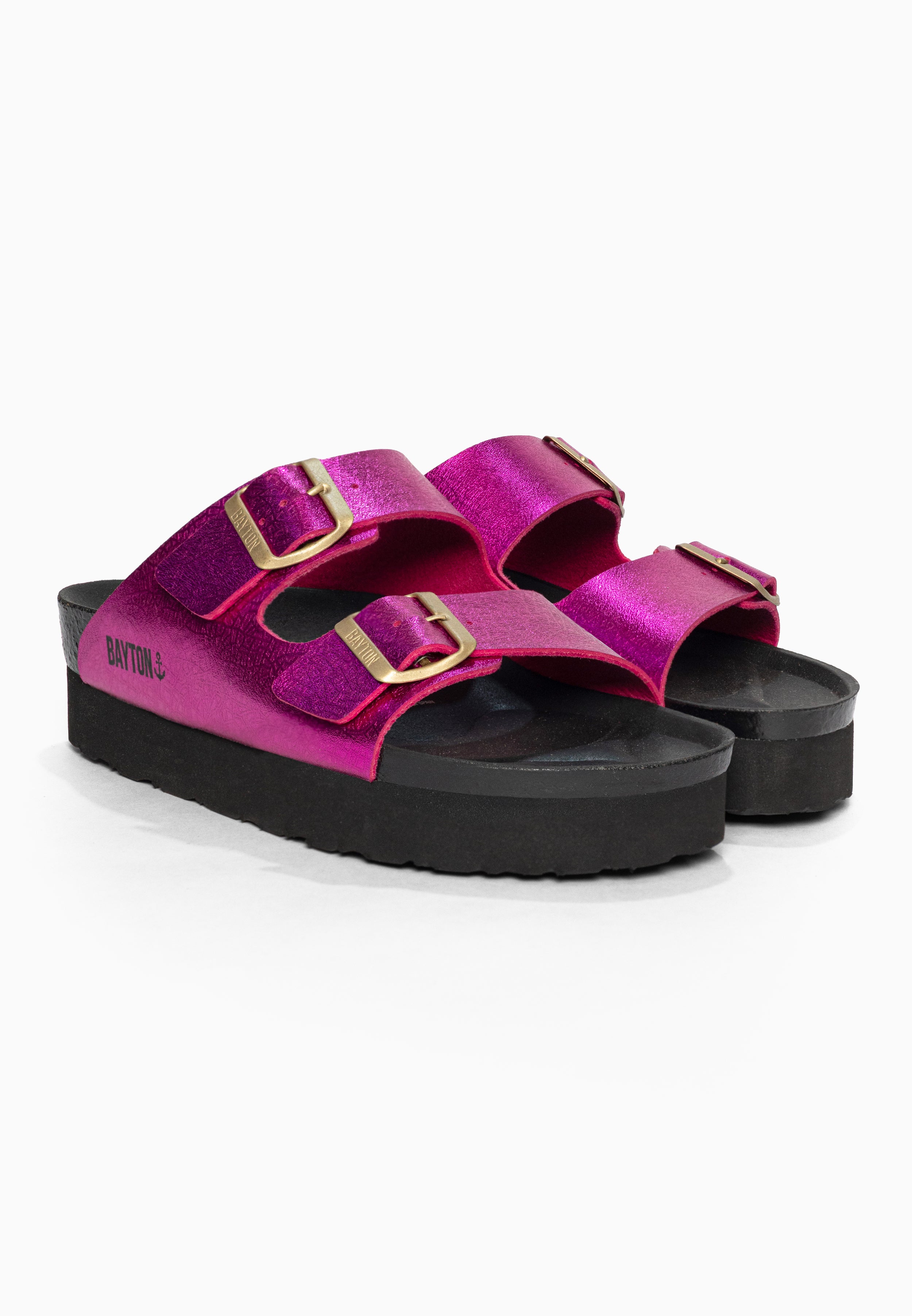 Sandales à Plateforme Japet Fuschia Bayton pour Femme