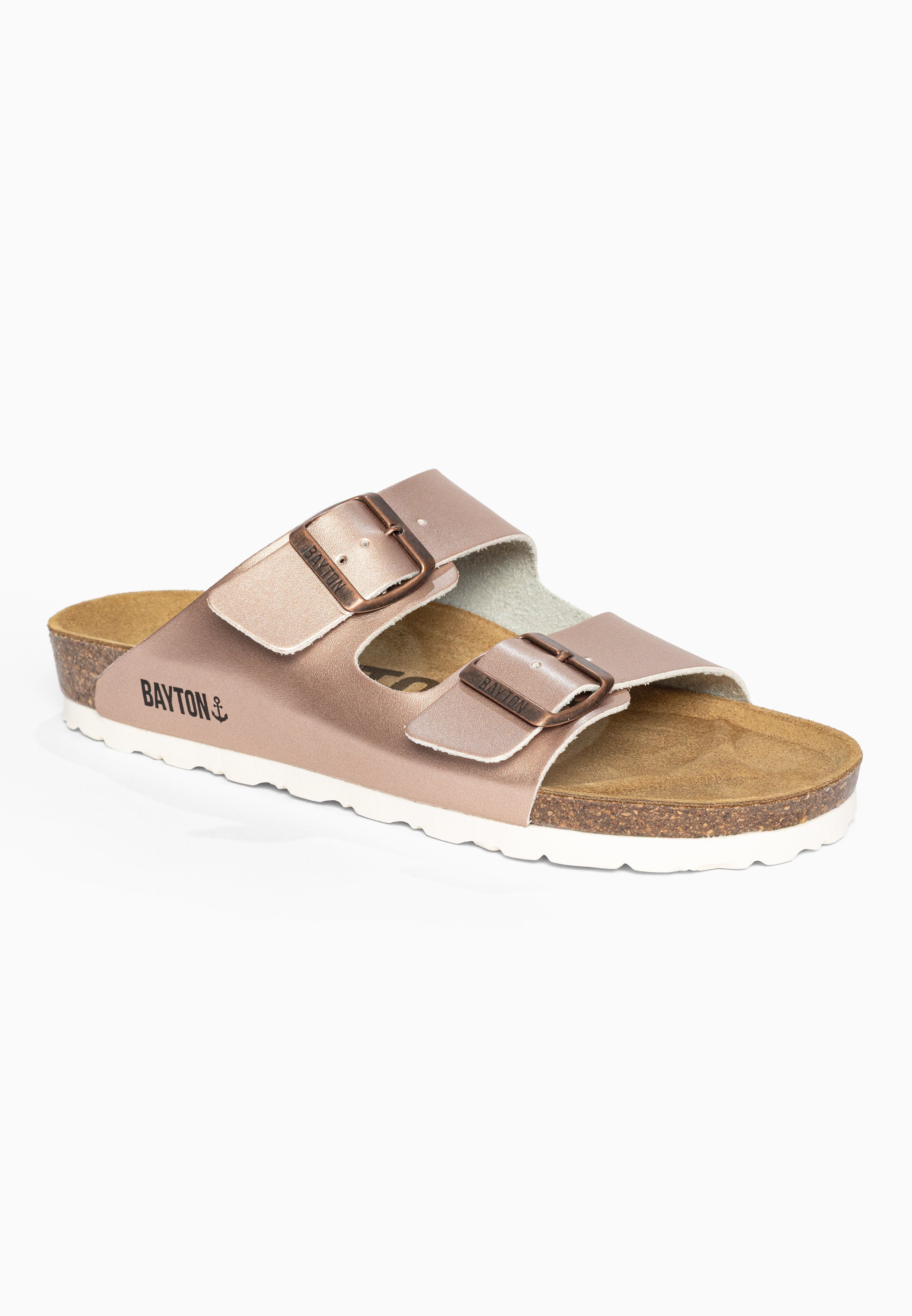 Sandales 2 Brides Atlas Rose gold Bayton pour Femme
