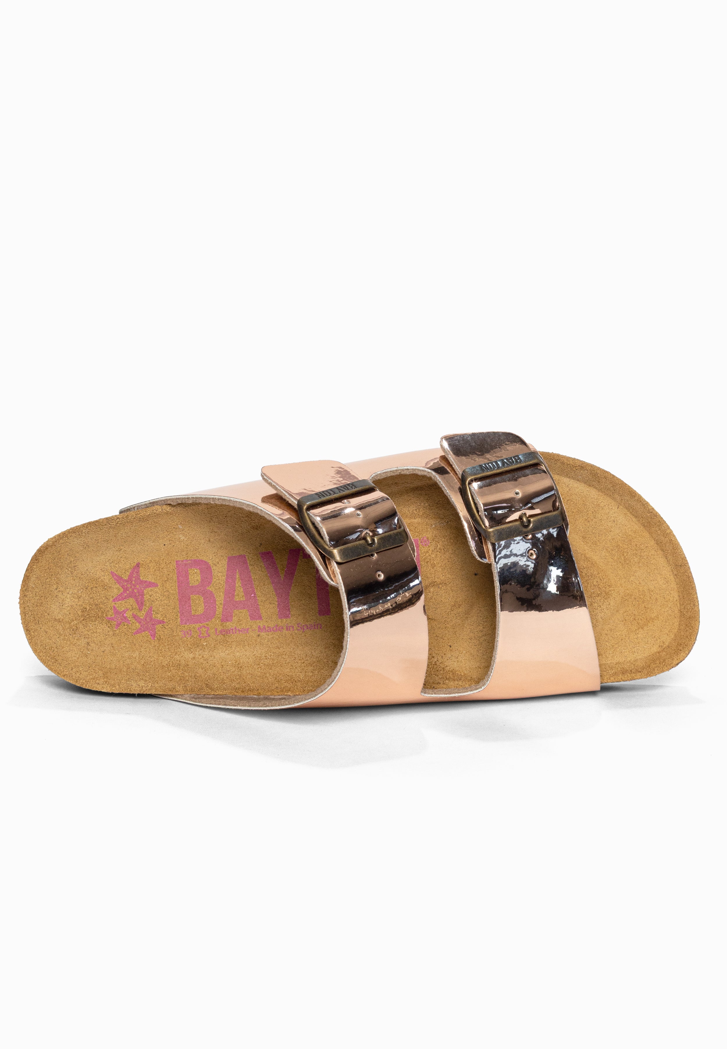 Sandales 2 Brides Atlas Rose gold Bayton pour Femme