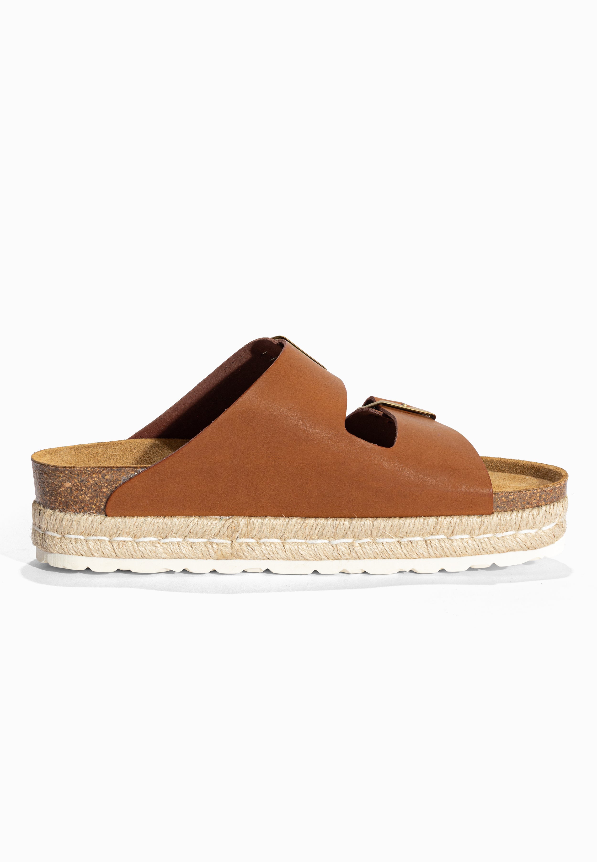 Sandales à Plateforme Alcee Camel Bayton pour Femme