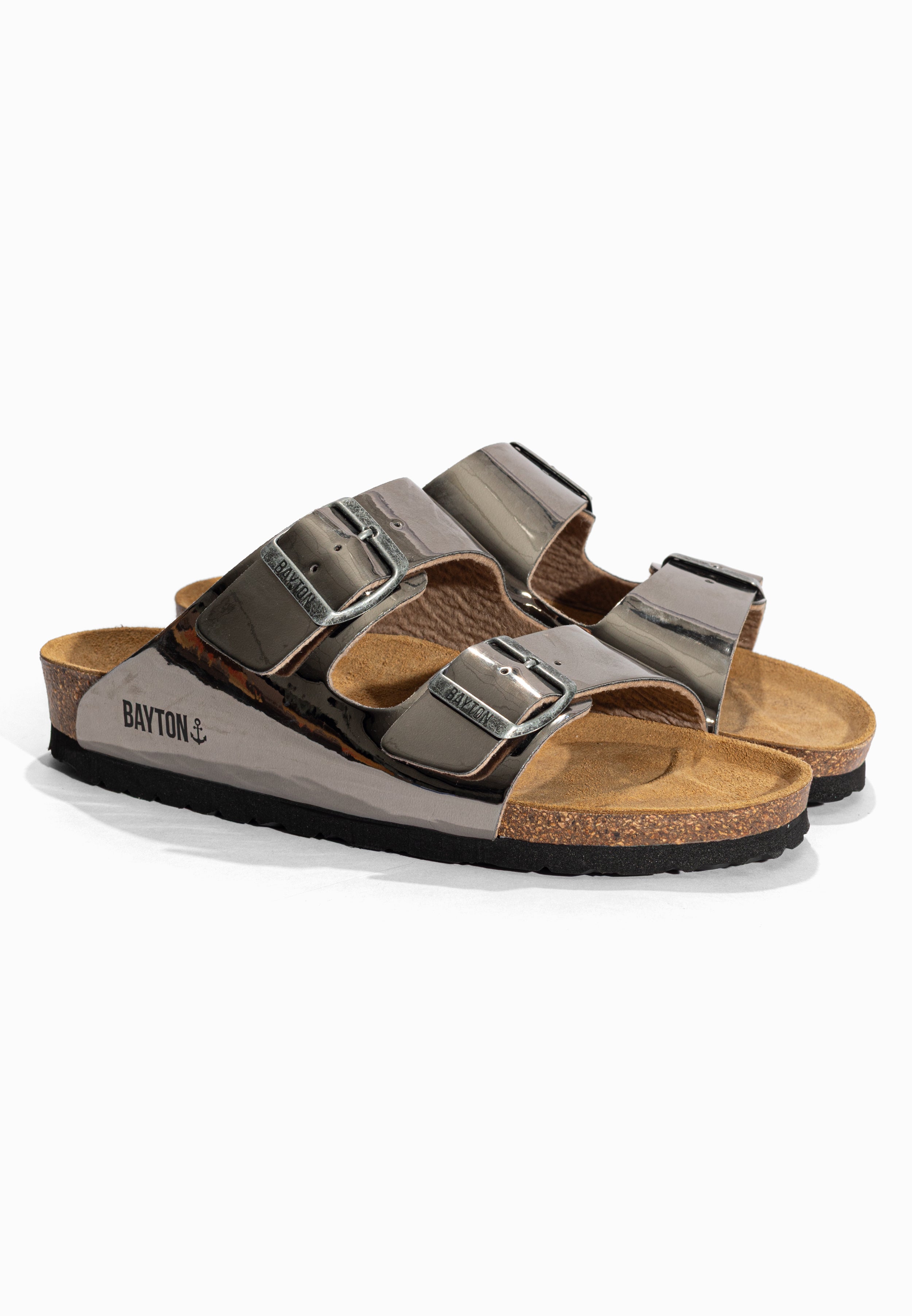 Sandales 2 Brides Atlas Argent Bayton pour Femme