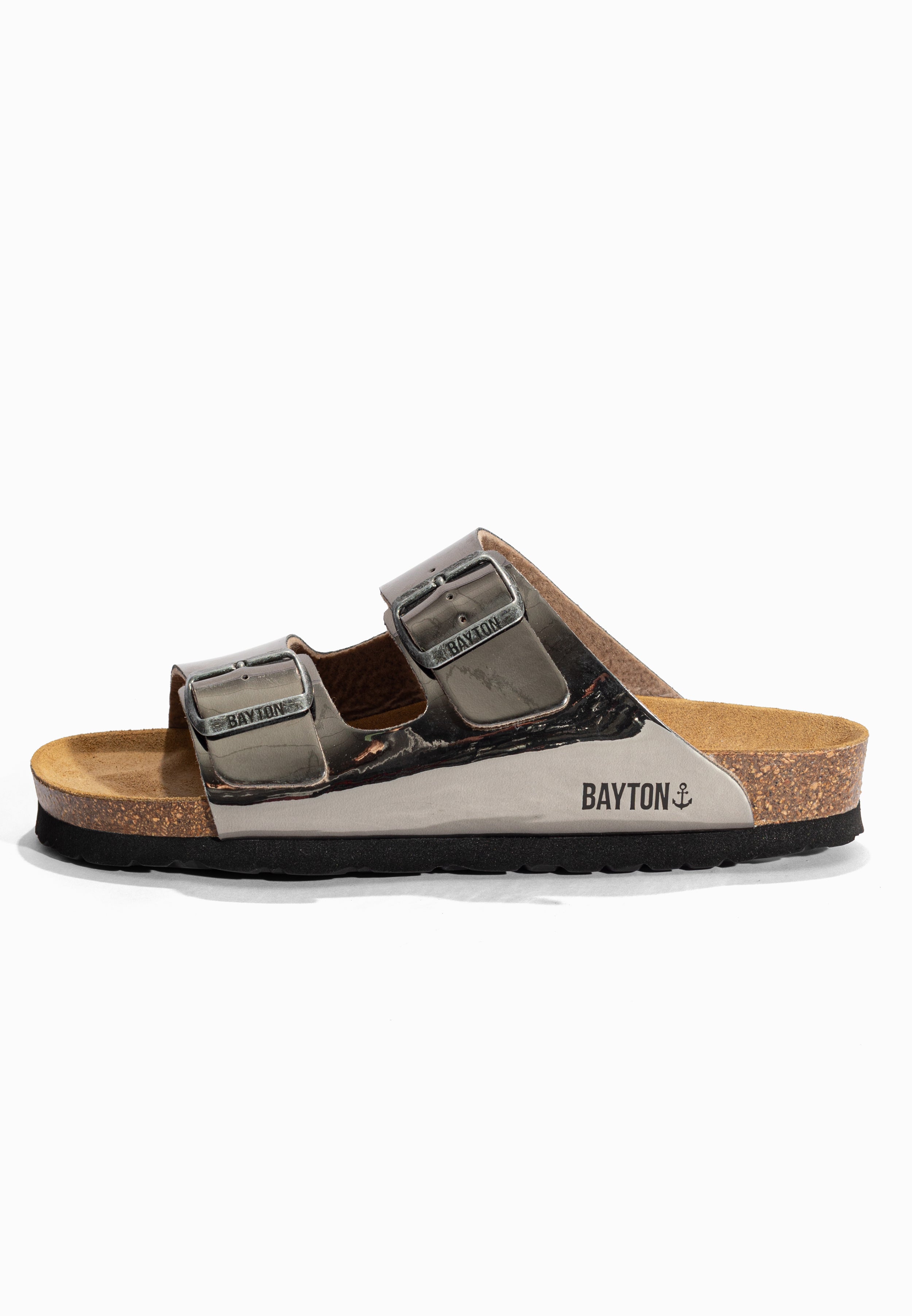 Sandales 2 Brides Atlas Argent Bayton pour Femme