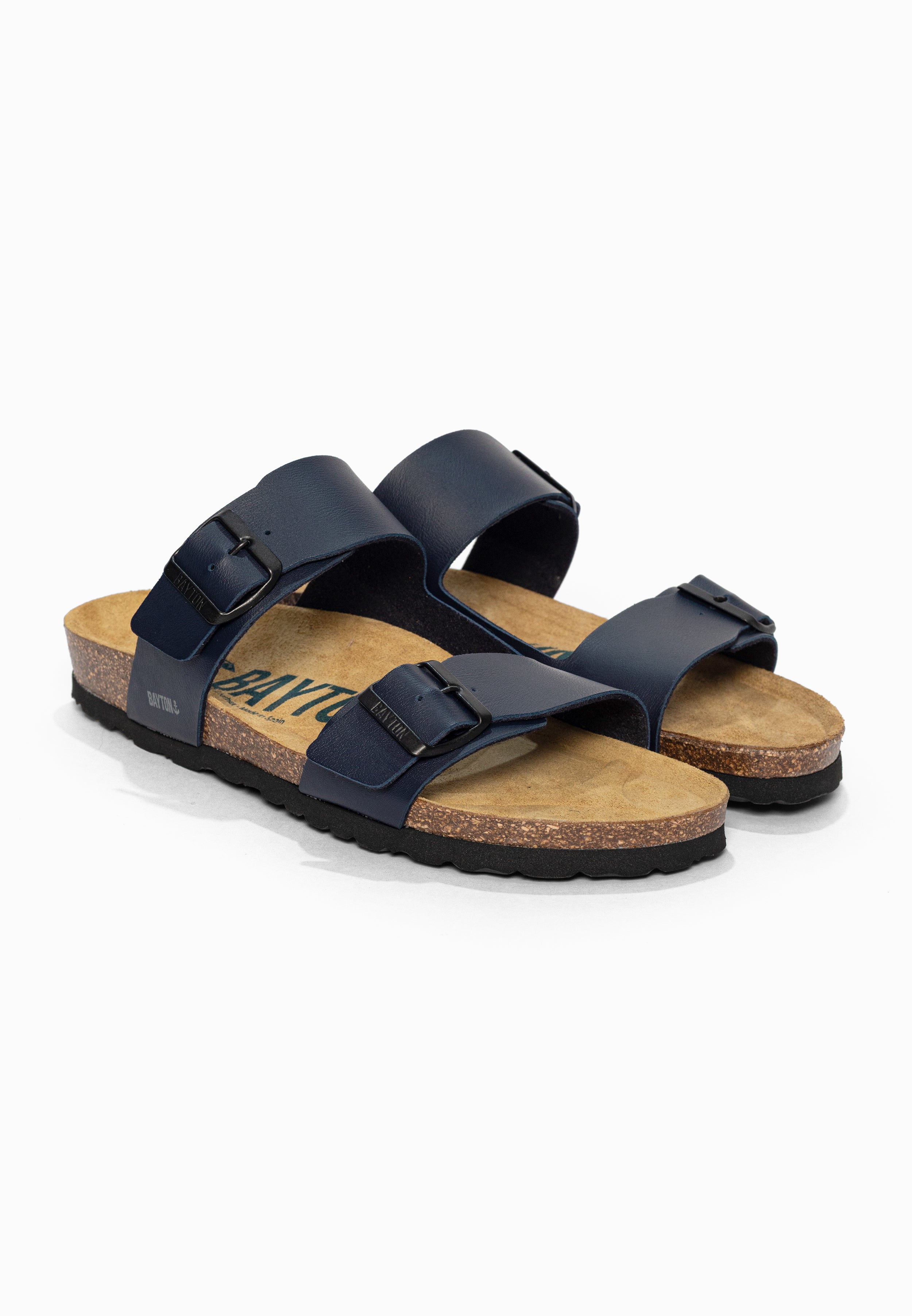 Sandales 2 Brides Ilithyie Bleu marine Bayton pour Homme
