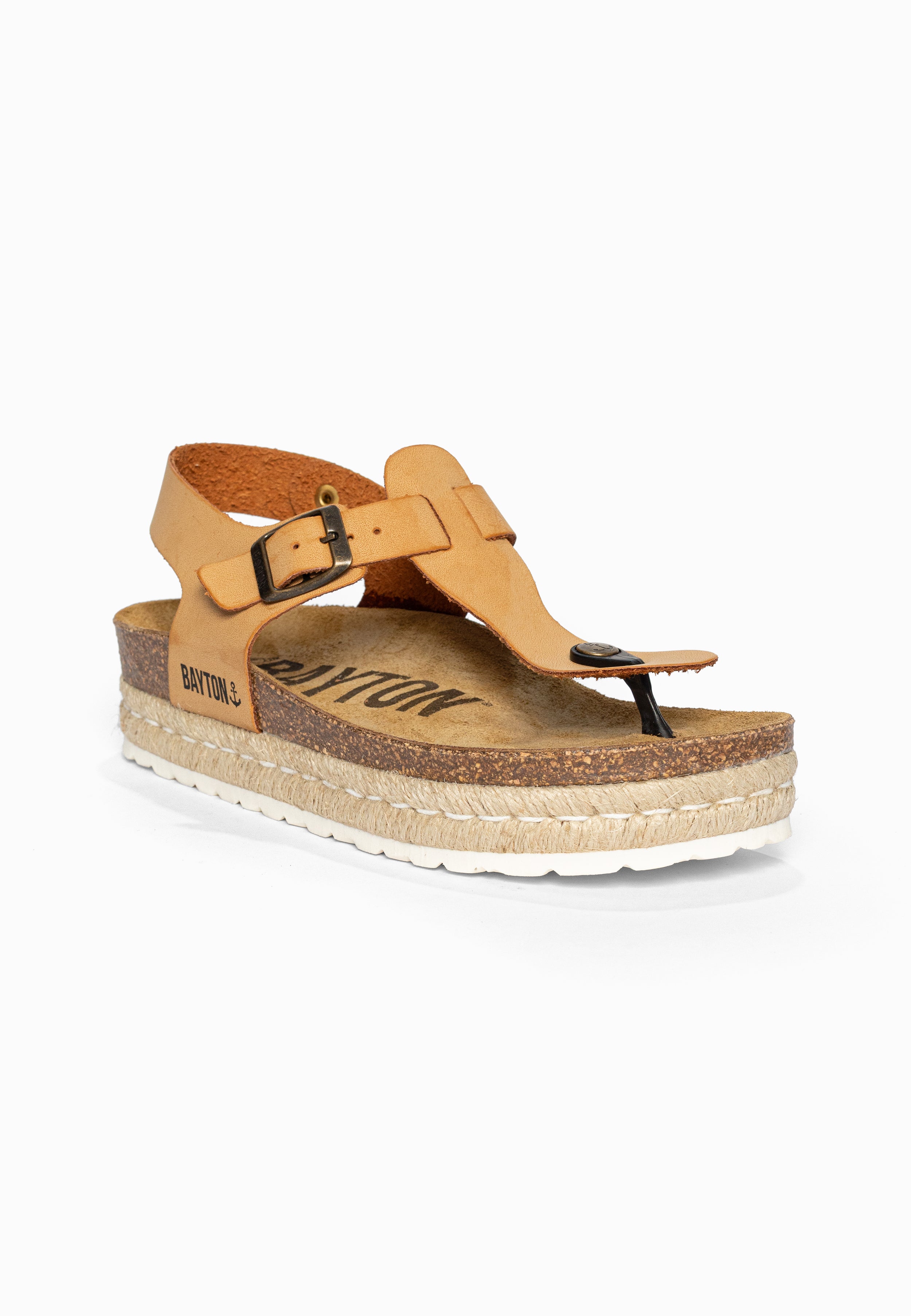 Sandales à Plateforme Celiane Camel Bayton pour Femme