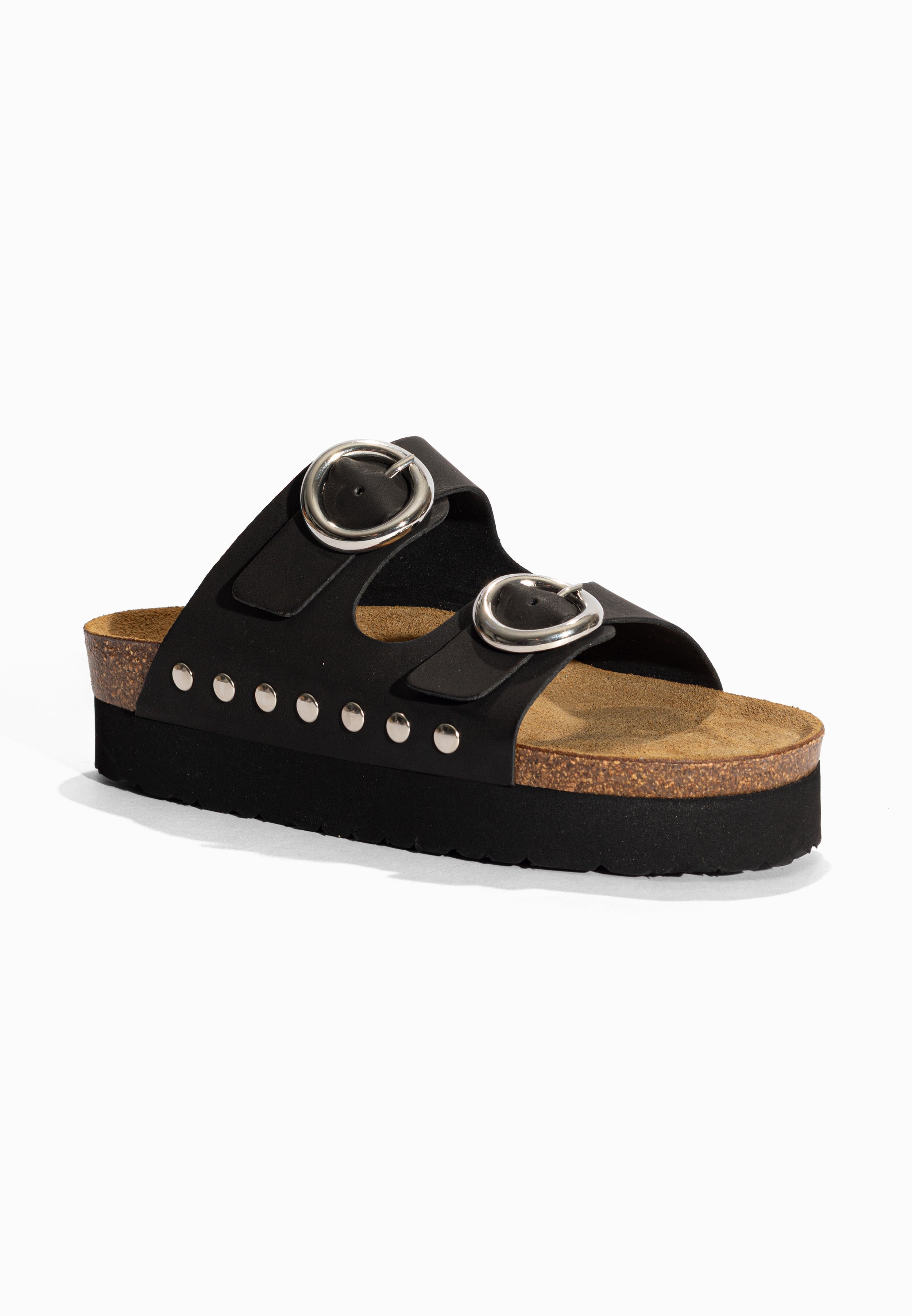 Sandales à Plateforme Barcelone Noir Bayton pour Femme