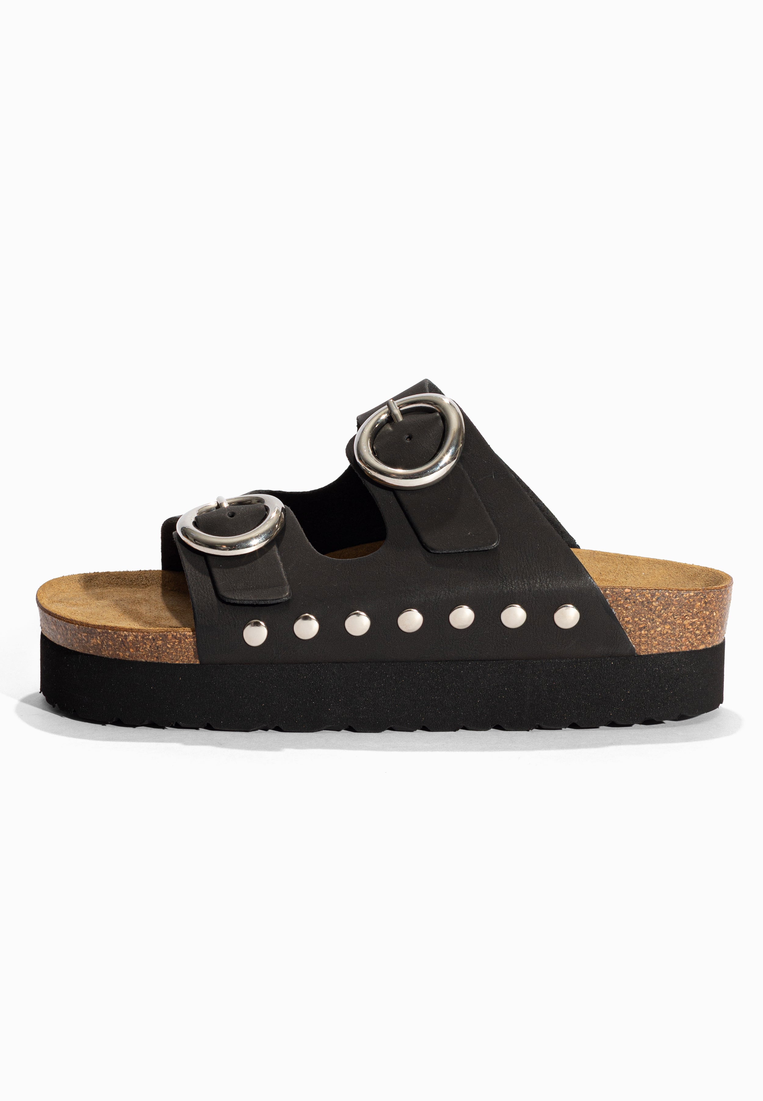 Sandales à Plateforme Barcelone Noir Bayton pour Femme