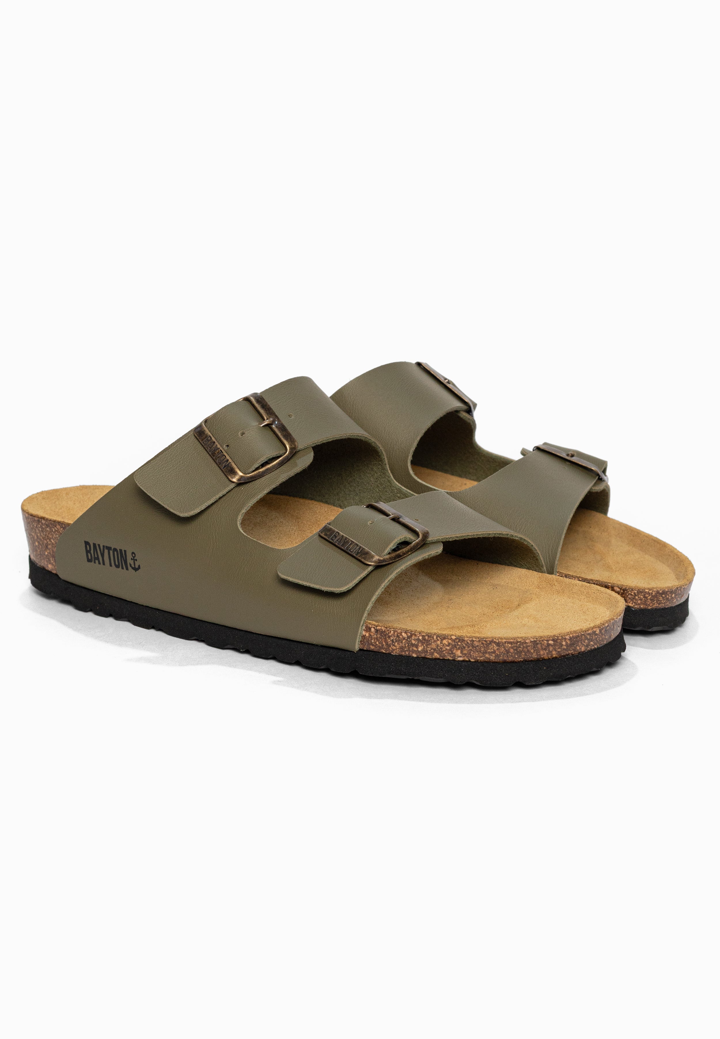 Sandales 2 Brides Atlas Kaki Bayton pour Homme