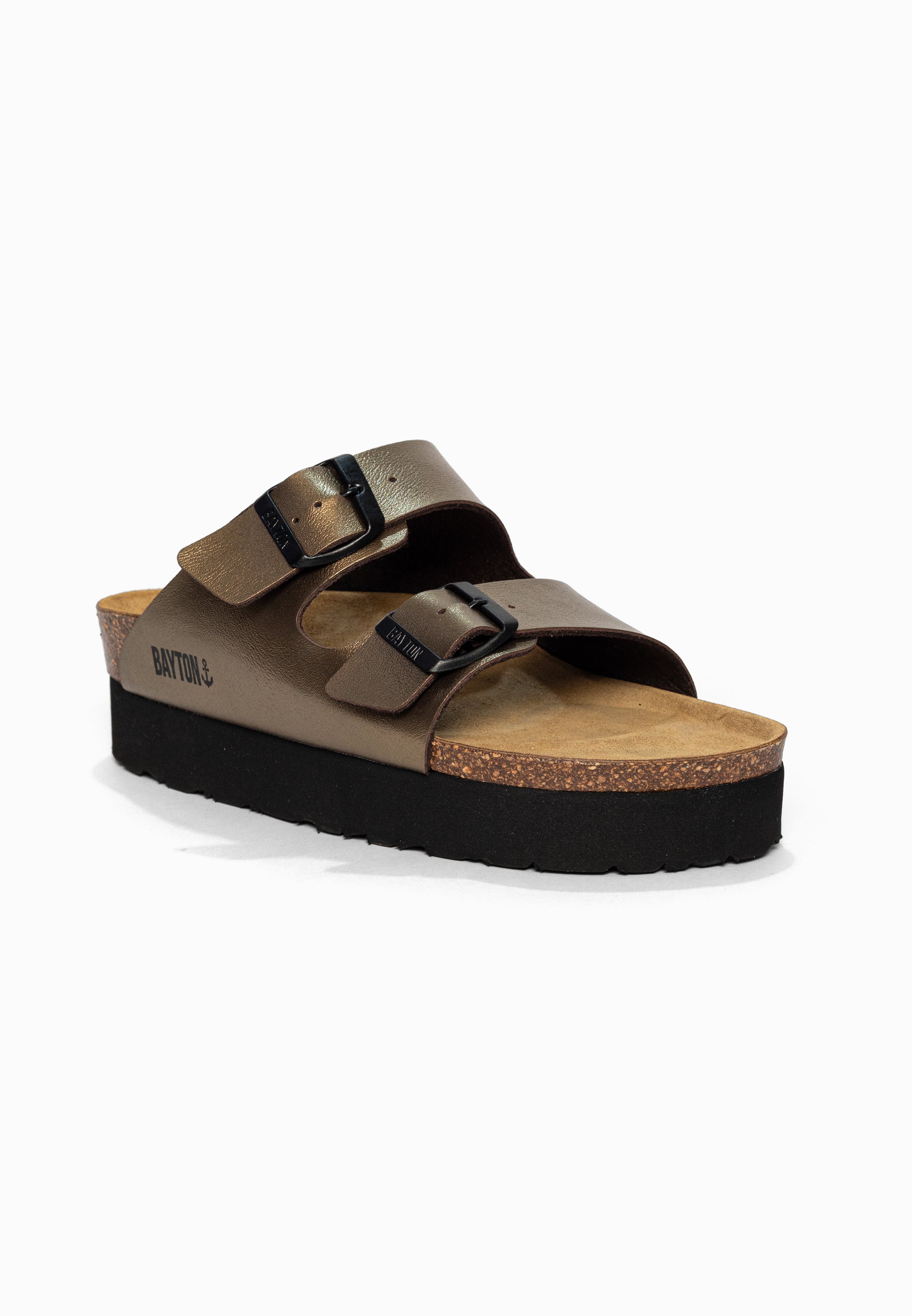 Sandales à Plateforme Japet Bronze Bayton pour Femme