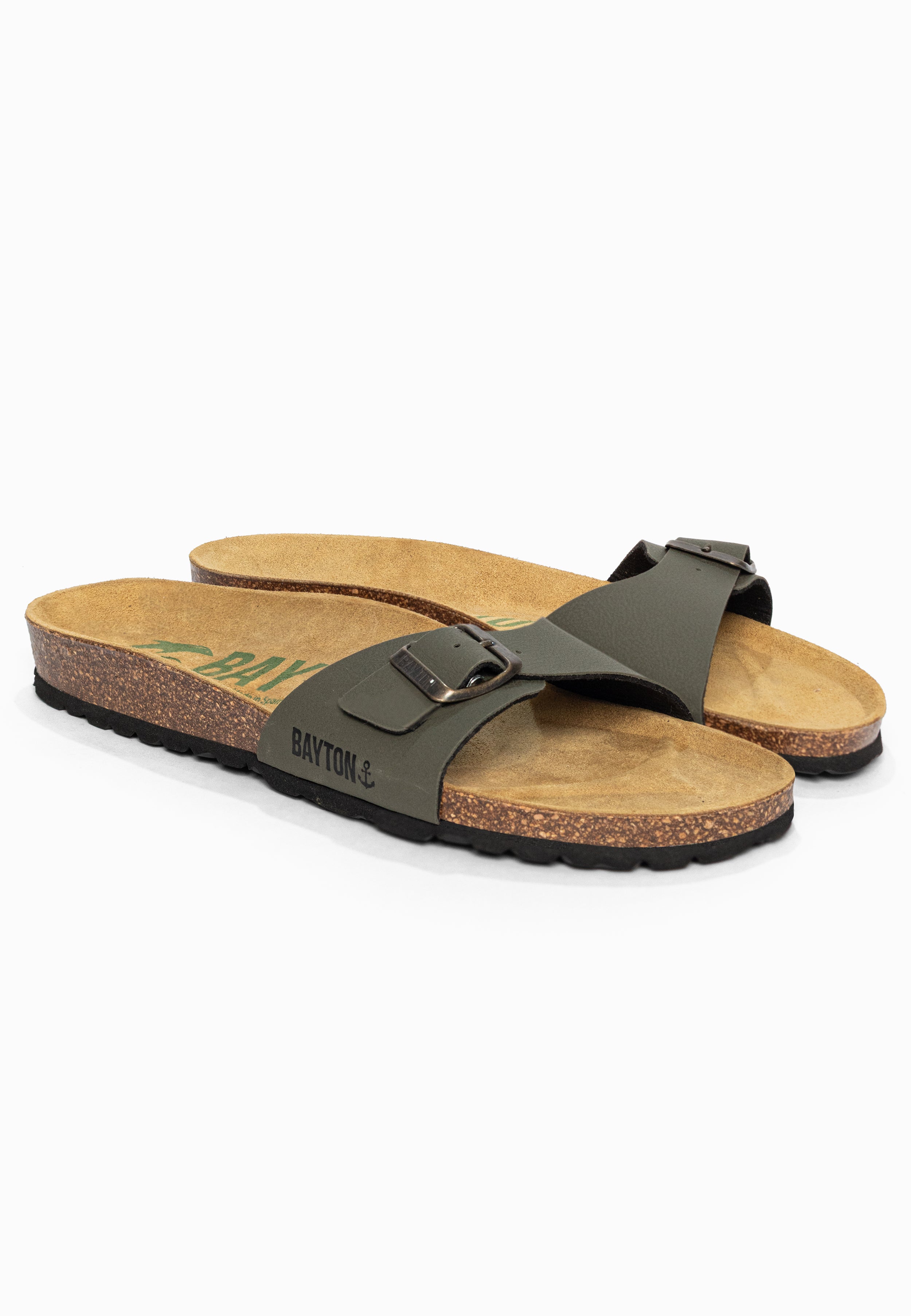 Sandales 1 Bride Zephyr Kaki Bayton pour Homme