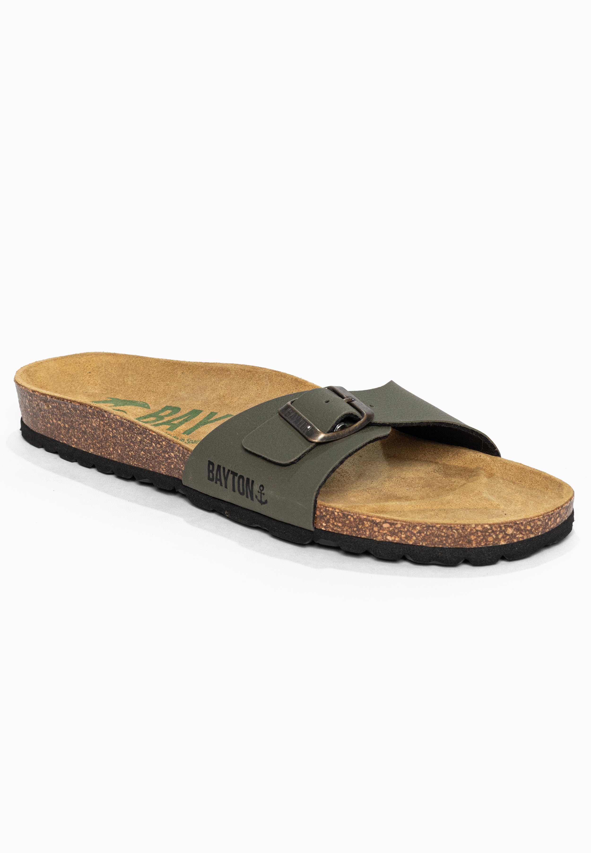 Sandales 1 Bride Zephyr Kaki Bayton pour Homme