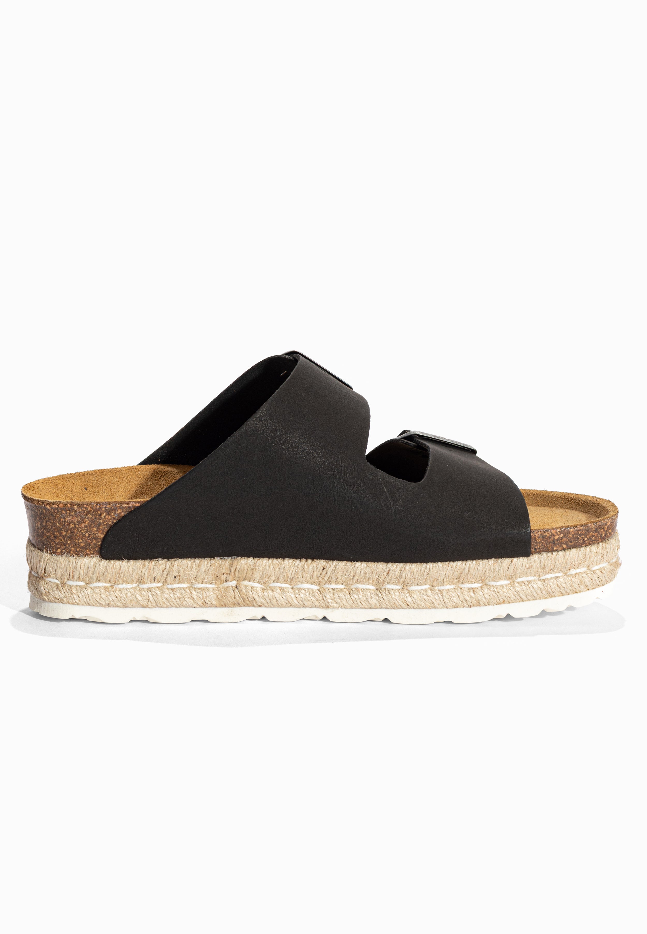 Sandales à Plateforme Alcee Noir Bayton pour Femme