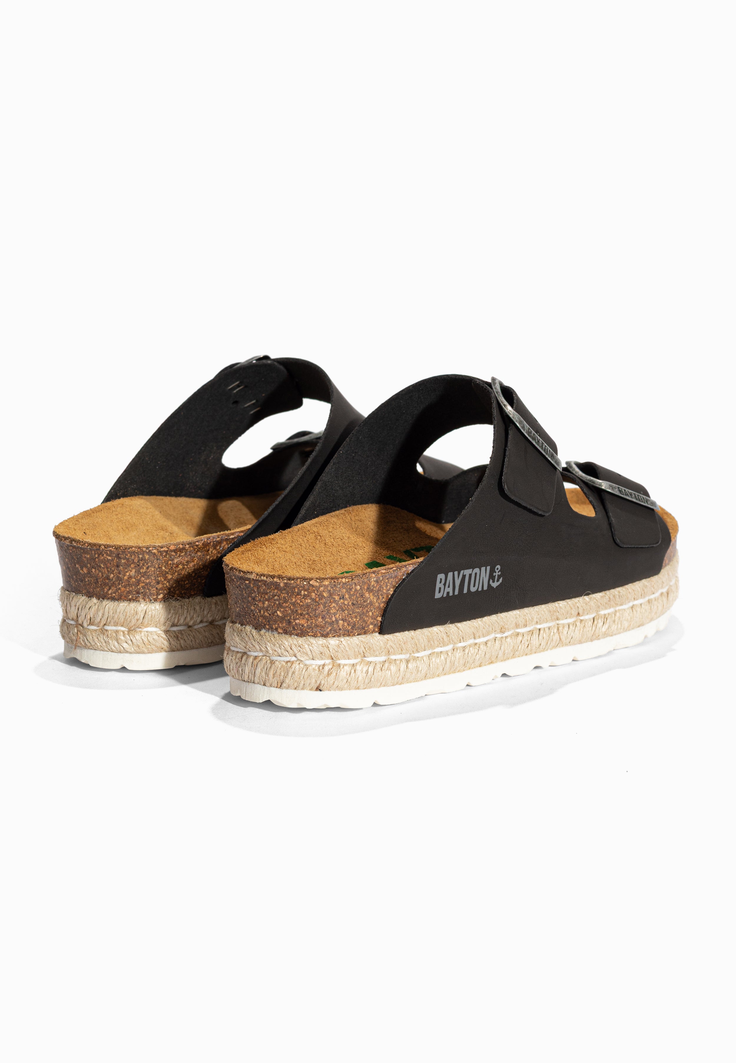 Sandales à Plateforme Alcee Noir Bayton pour Femme