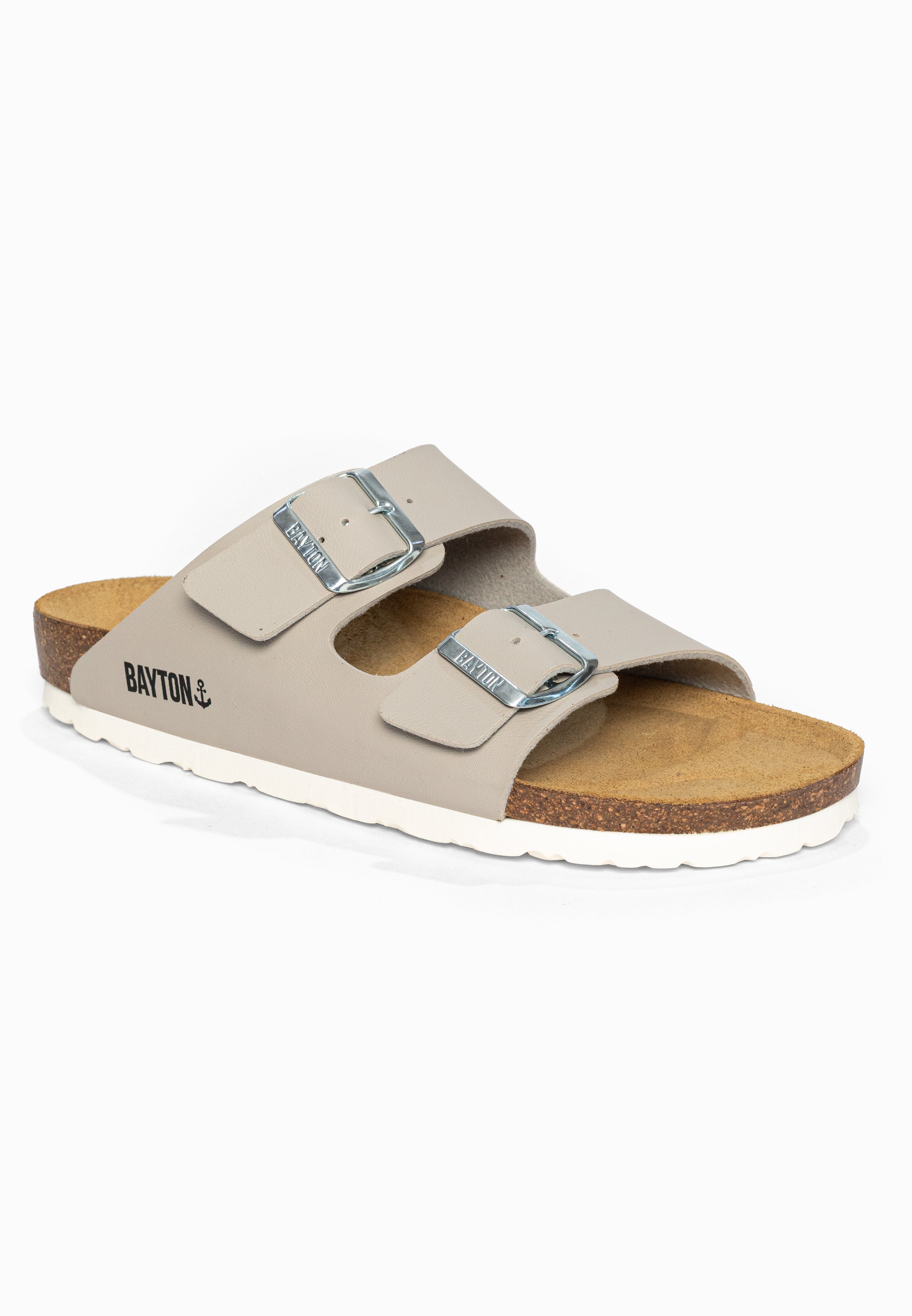 Sandales 2 Brides Atlas Gris Bayton pour Femme