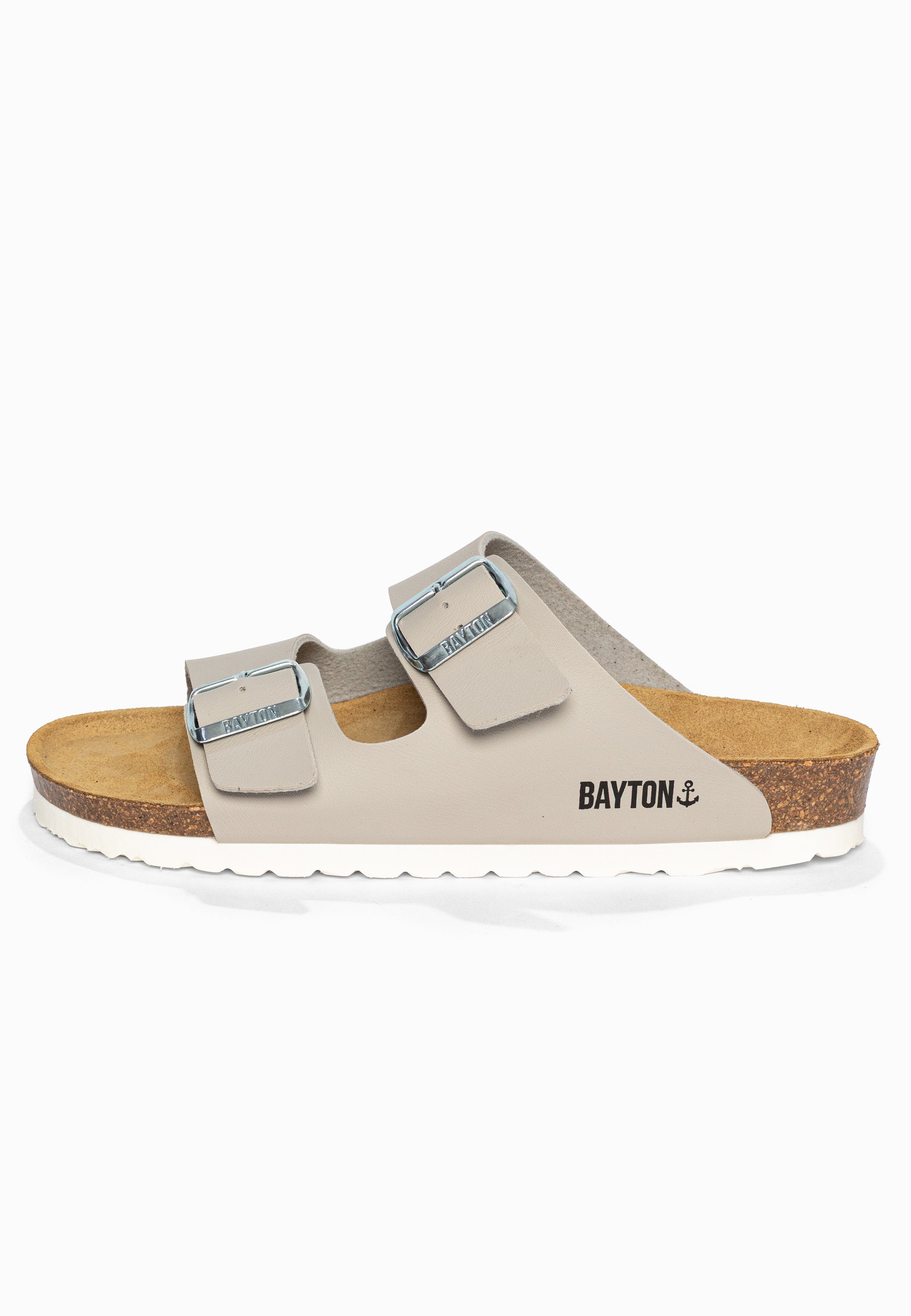 Sandales 2 Brides Atlas Gris Bayton pour Femme