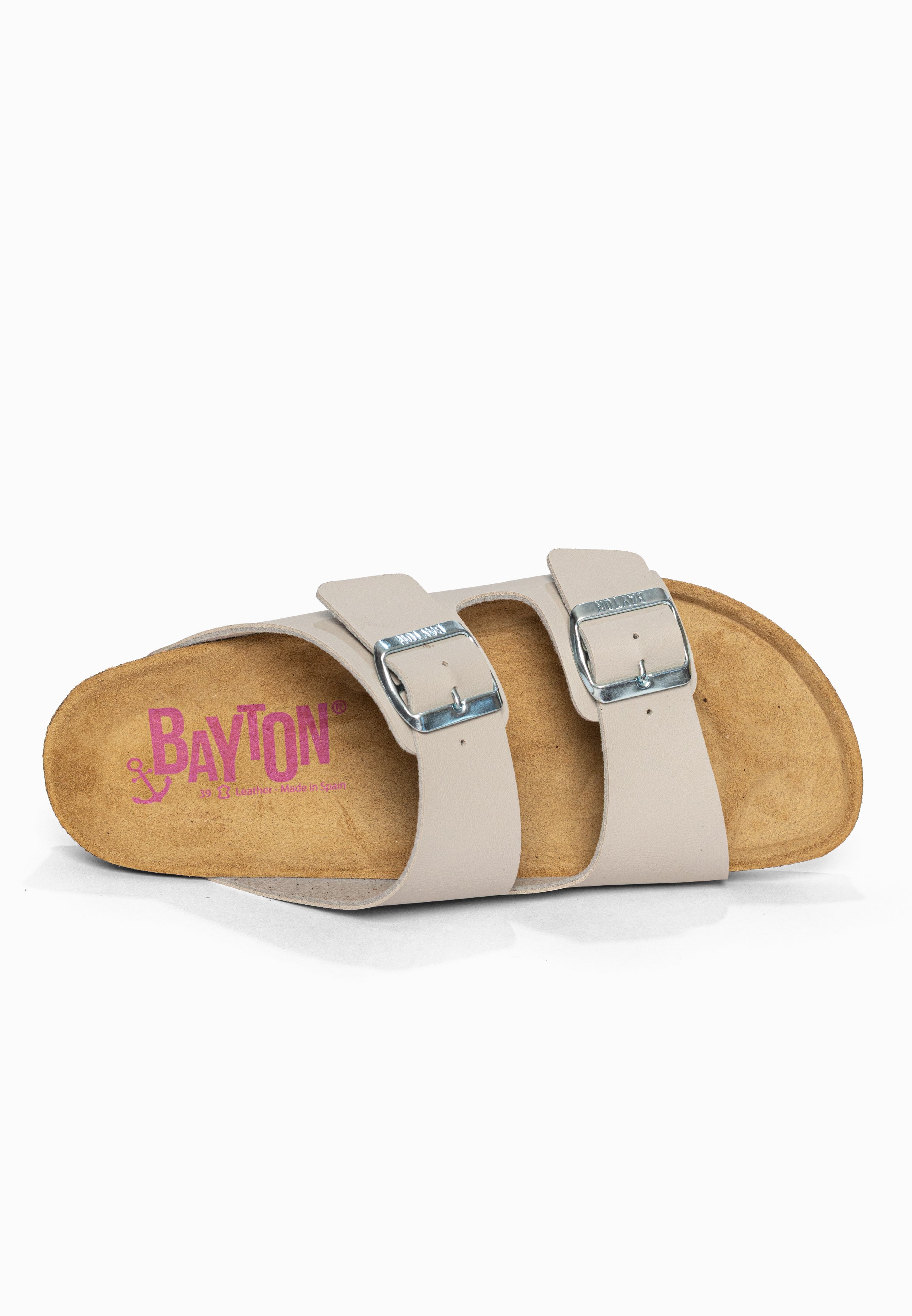 Sandales 2 Brides Atlas Gris Bayton pour Femme