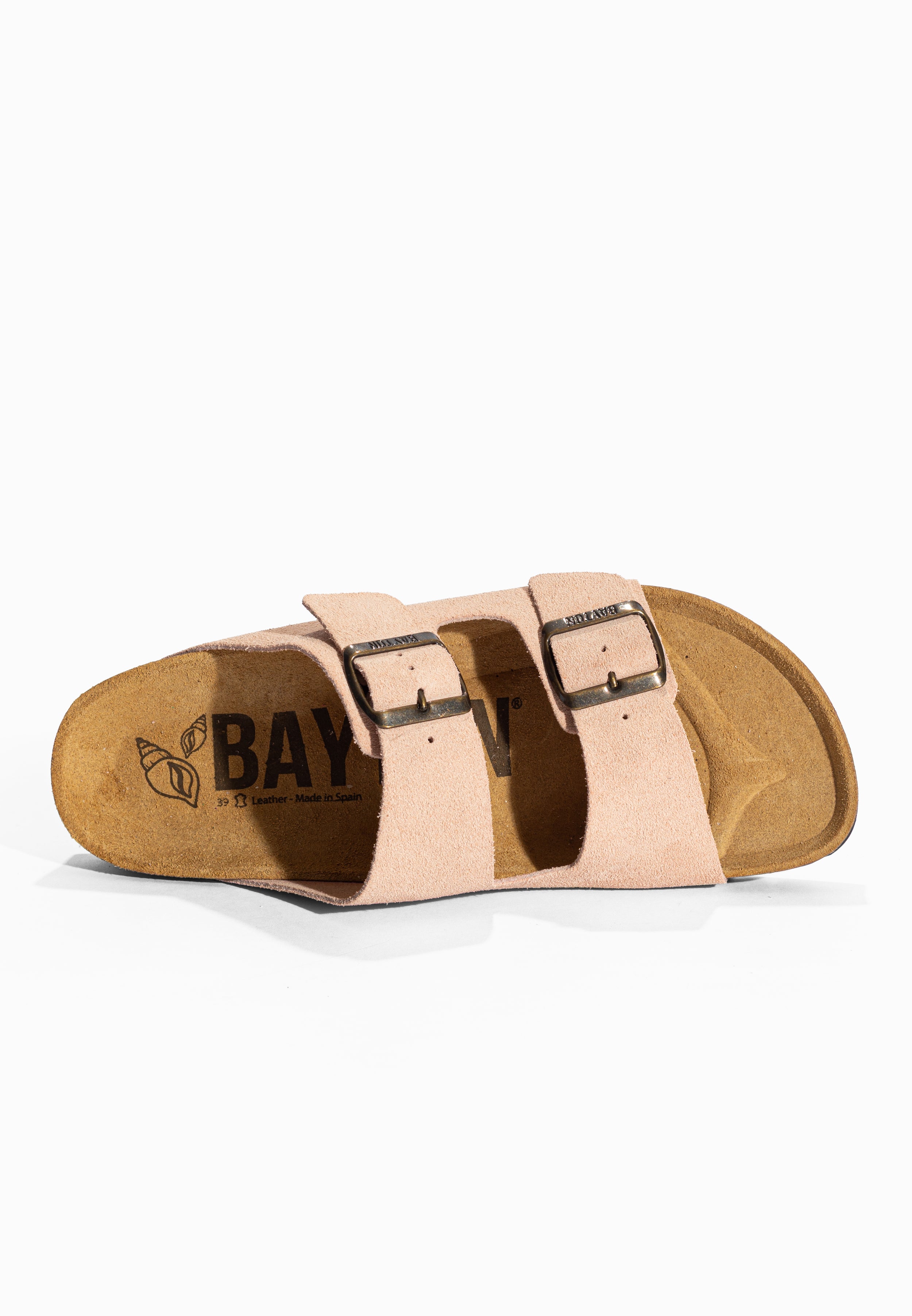 Sandales 2 Brides Atlas Pêche en Cuir Suédé Bayton pour Femme