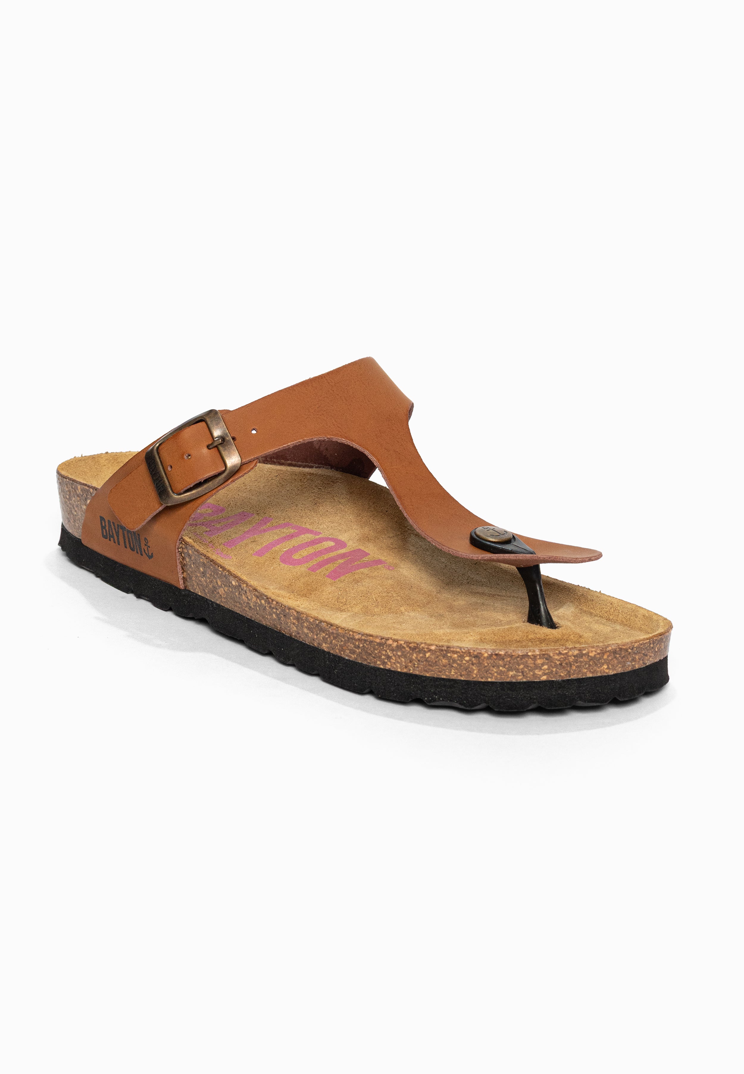 Sandales à Entre-doigts Mercure Camel Bayton pour Femme