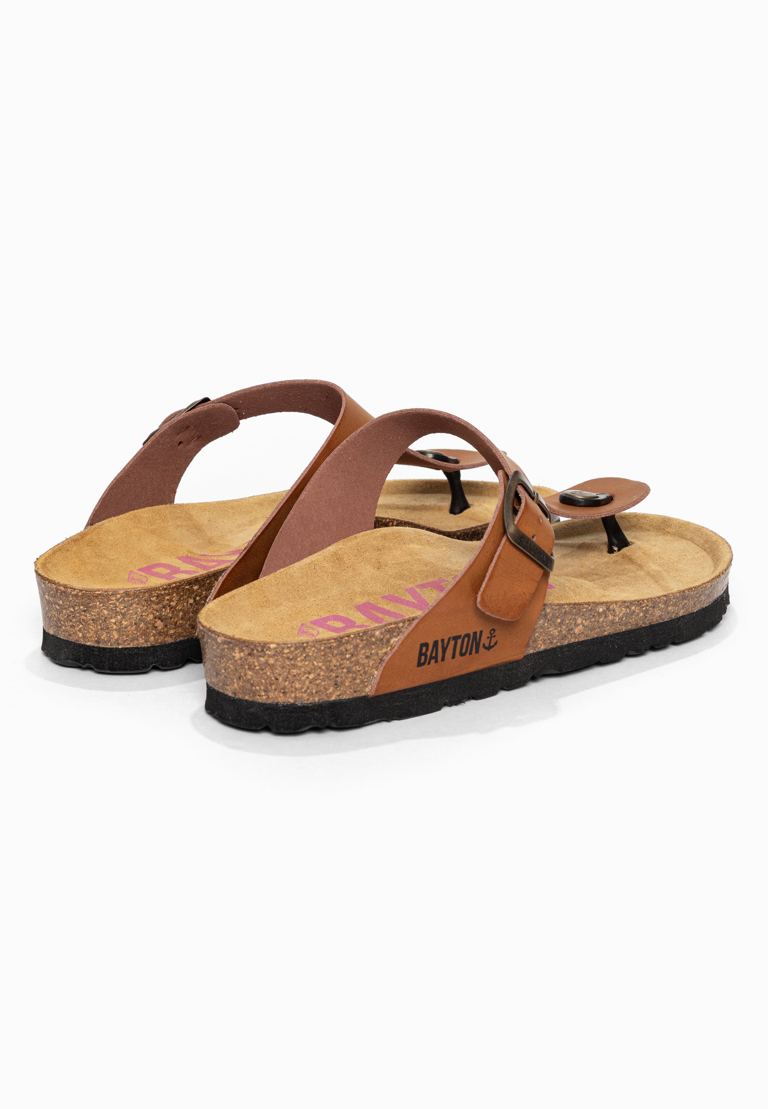 Sandales à Entre-doigts Mercure Camel Bayton pour Femme