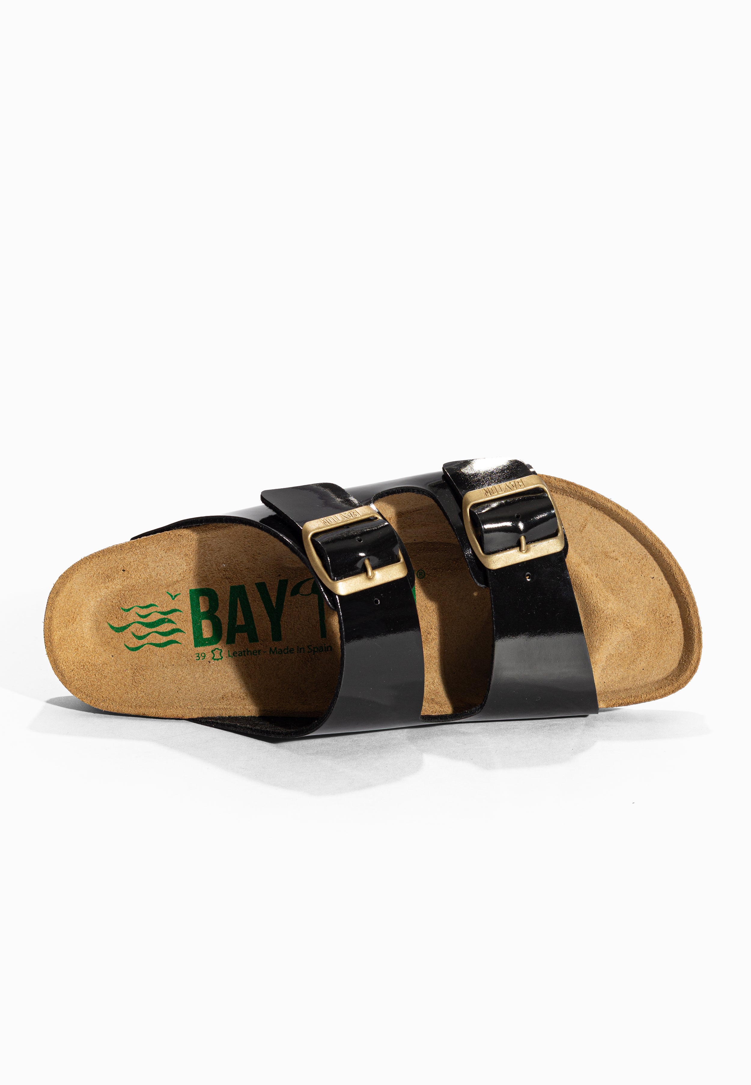 Sandales 2 Brides Atlas Noir Bayton pour Femme