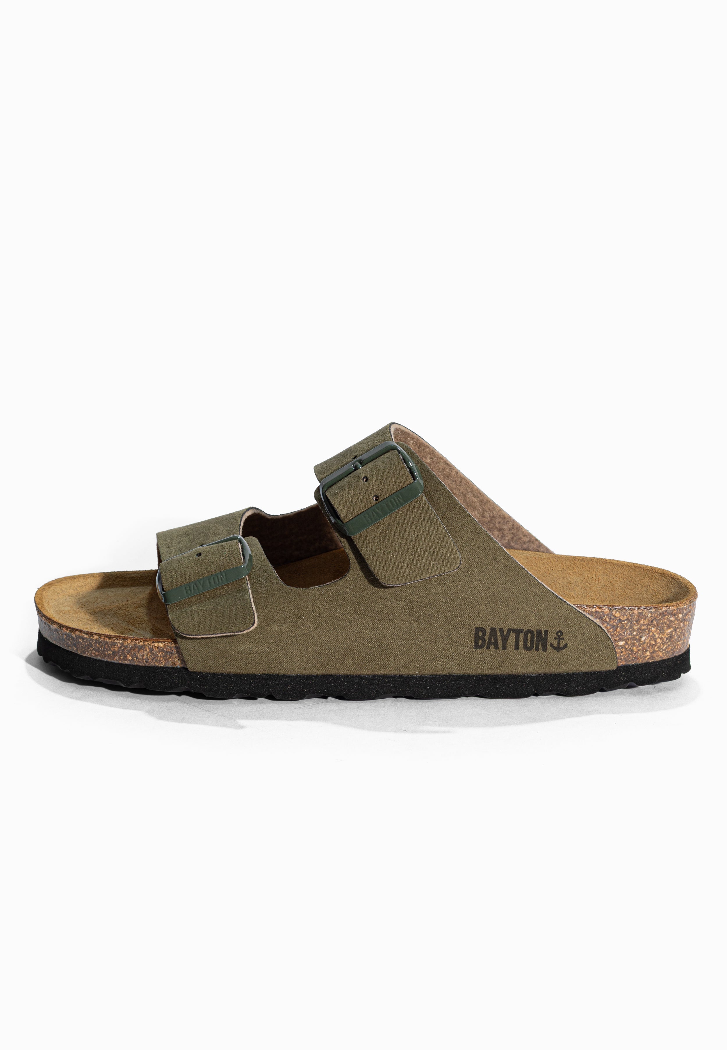 Sandales 2 Brides Atlas Kaki Bayton pour Femme