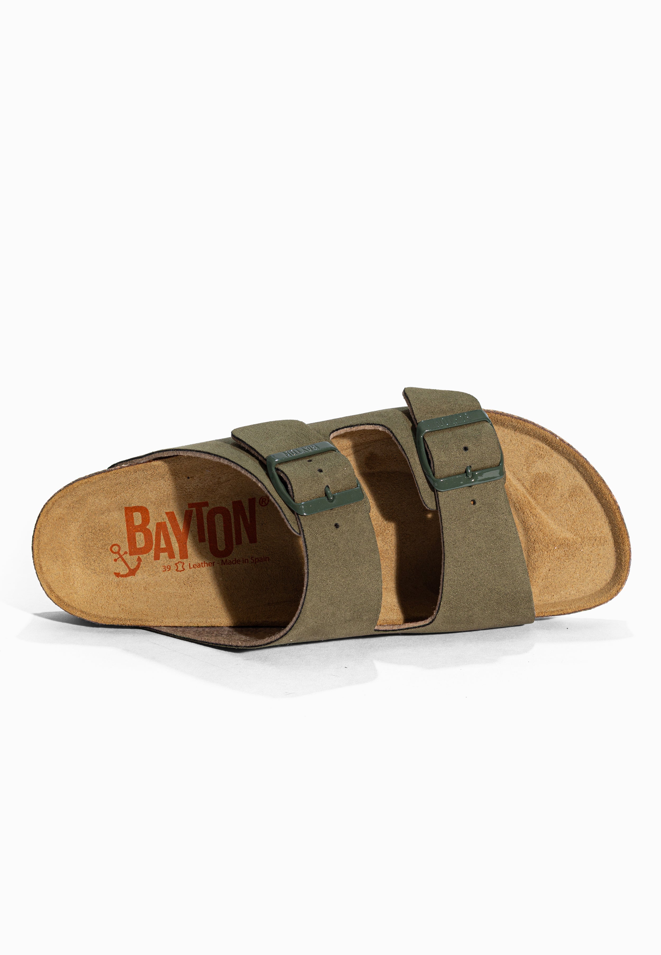 Sandales 2 Brides Atlas Kaki Bayton pour Femme