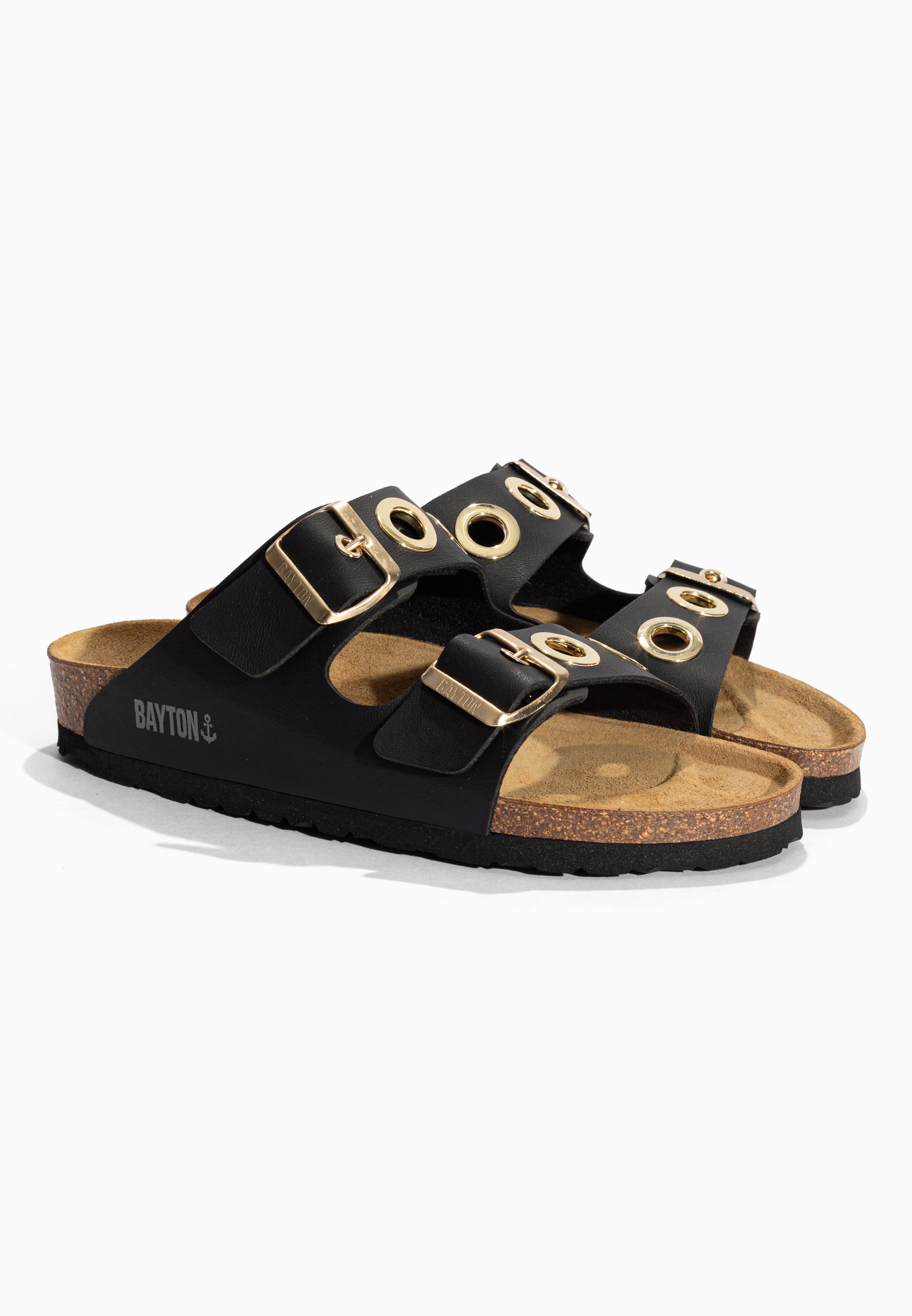 Sandales 2 Brides Janny Noir Bayton pour Femme