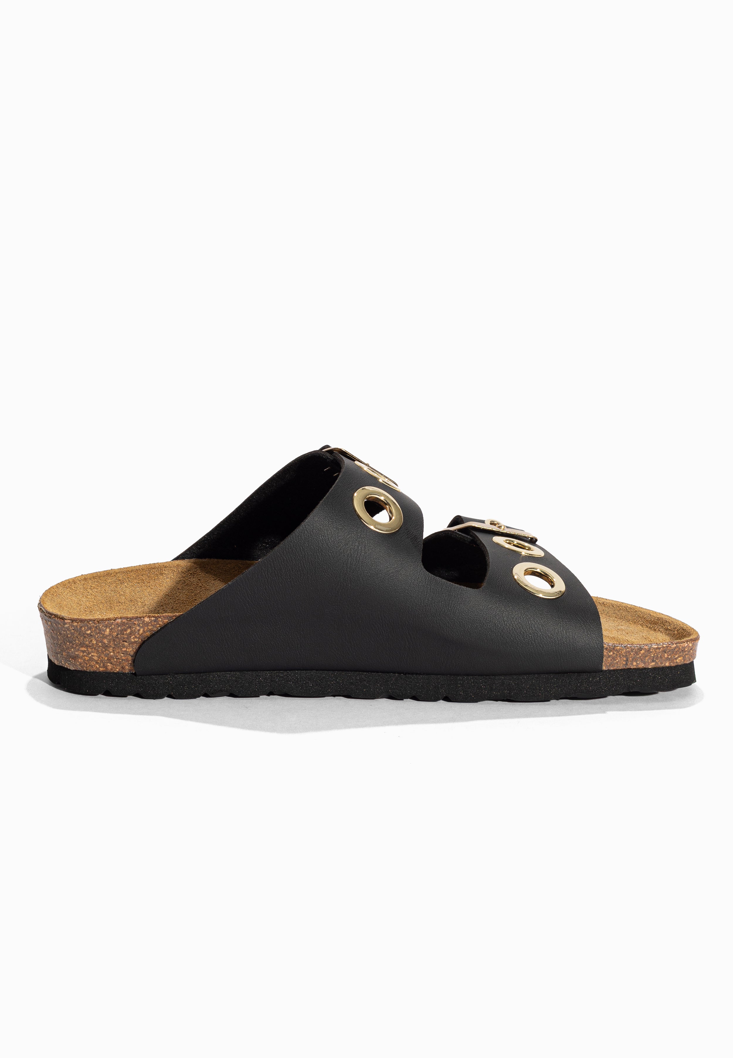 Sandales 2 Brides Janny Noir Bayton pour Femme