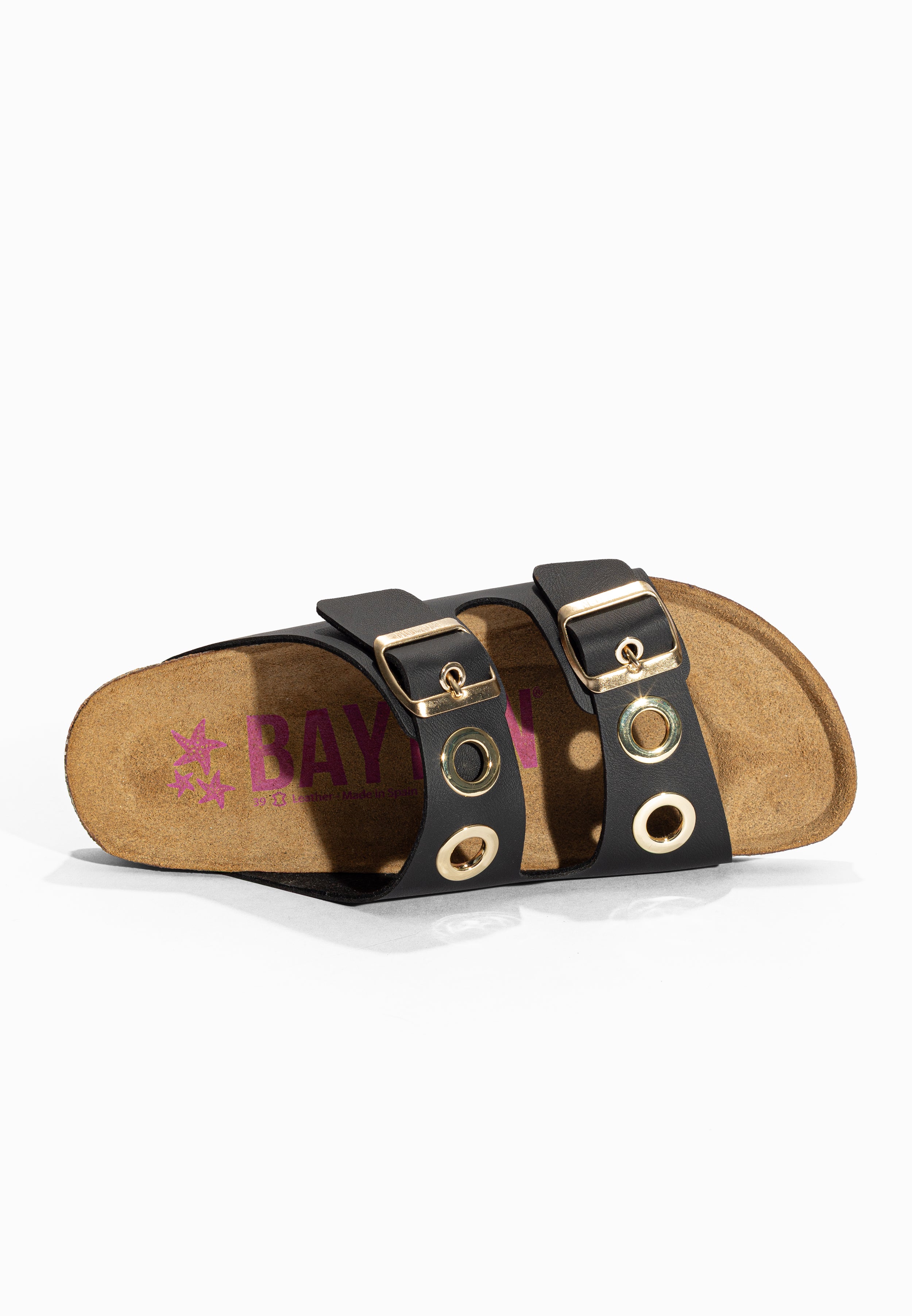 Sandales 2 Brides Janny Noir Bayton pour Femme