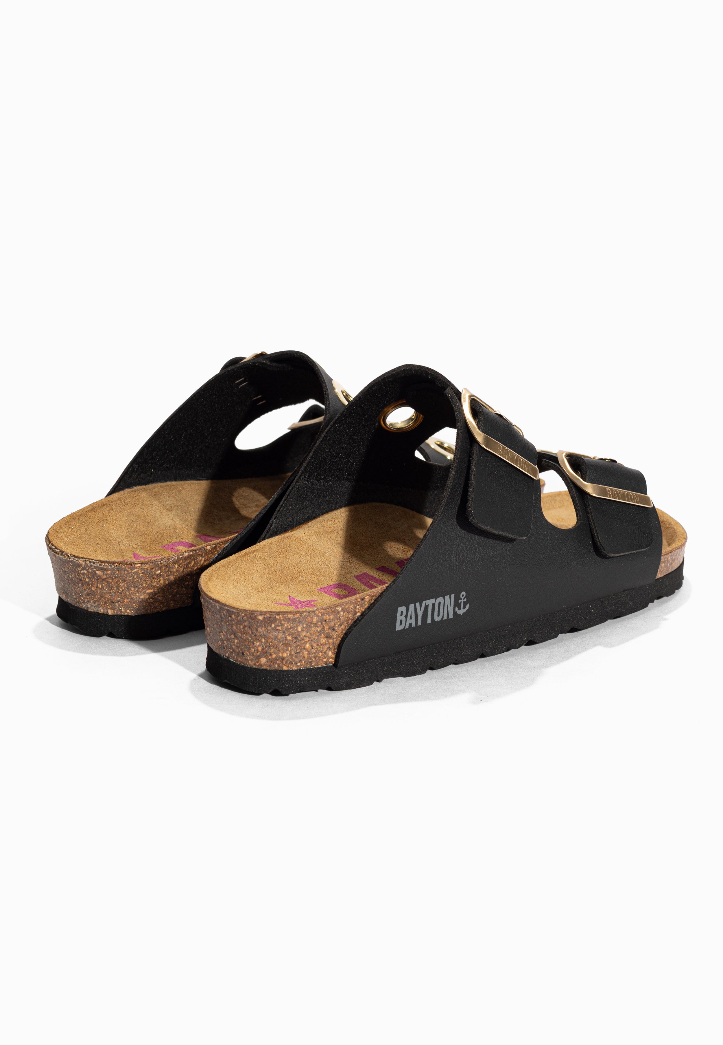 Sandales 2 Brides Janny Noir Bayton pour Femme