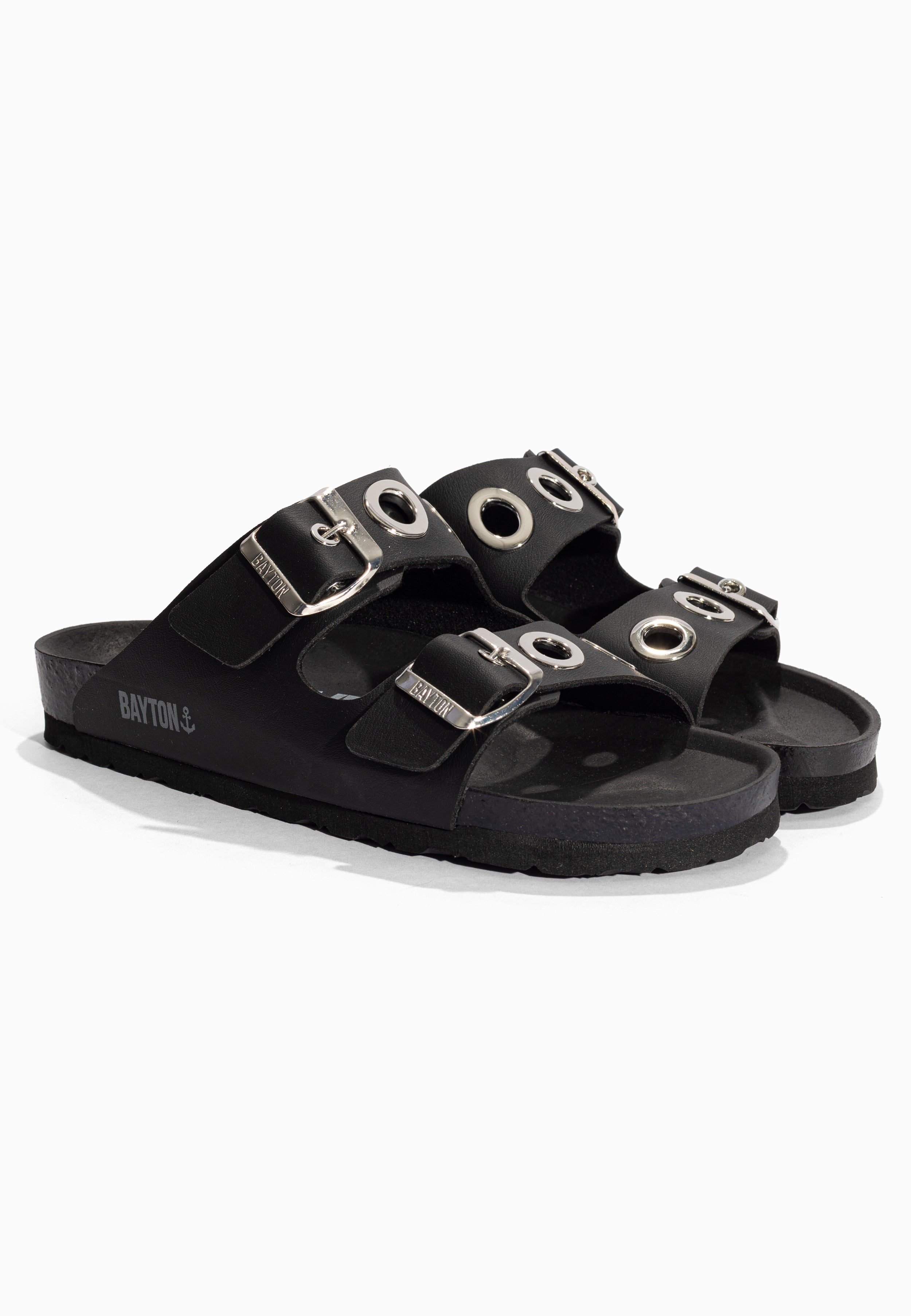 Sandales 2 Brides Janny Noir Bayton pour Femme