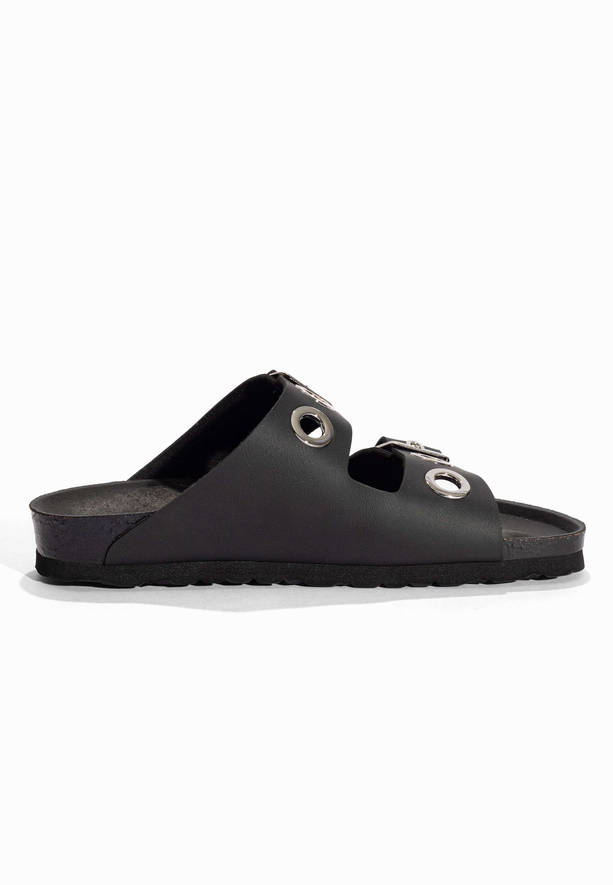 Sandales 2 Brides Janny Noir Bayton pour Femme