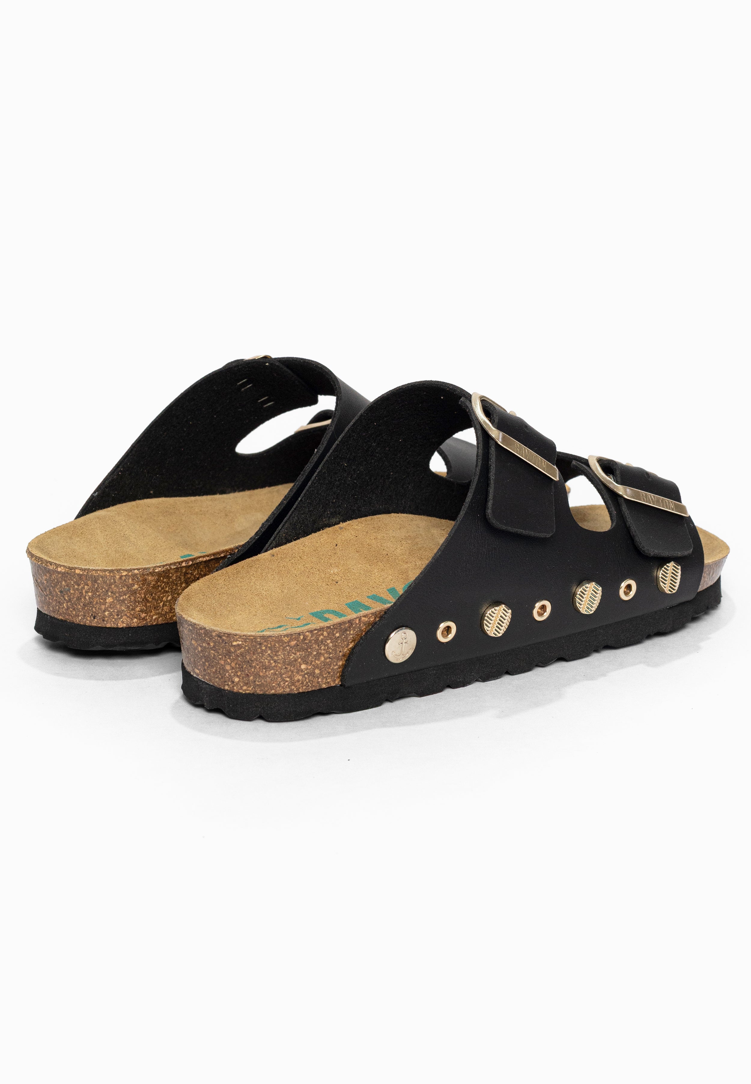 Sandales 2 Brides Rivalta Noir Bayton pour Femme