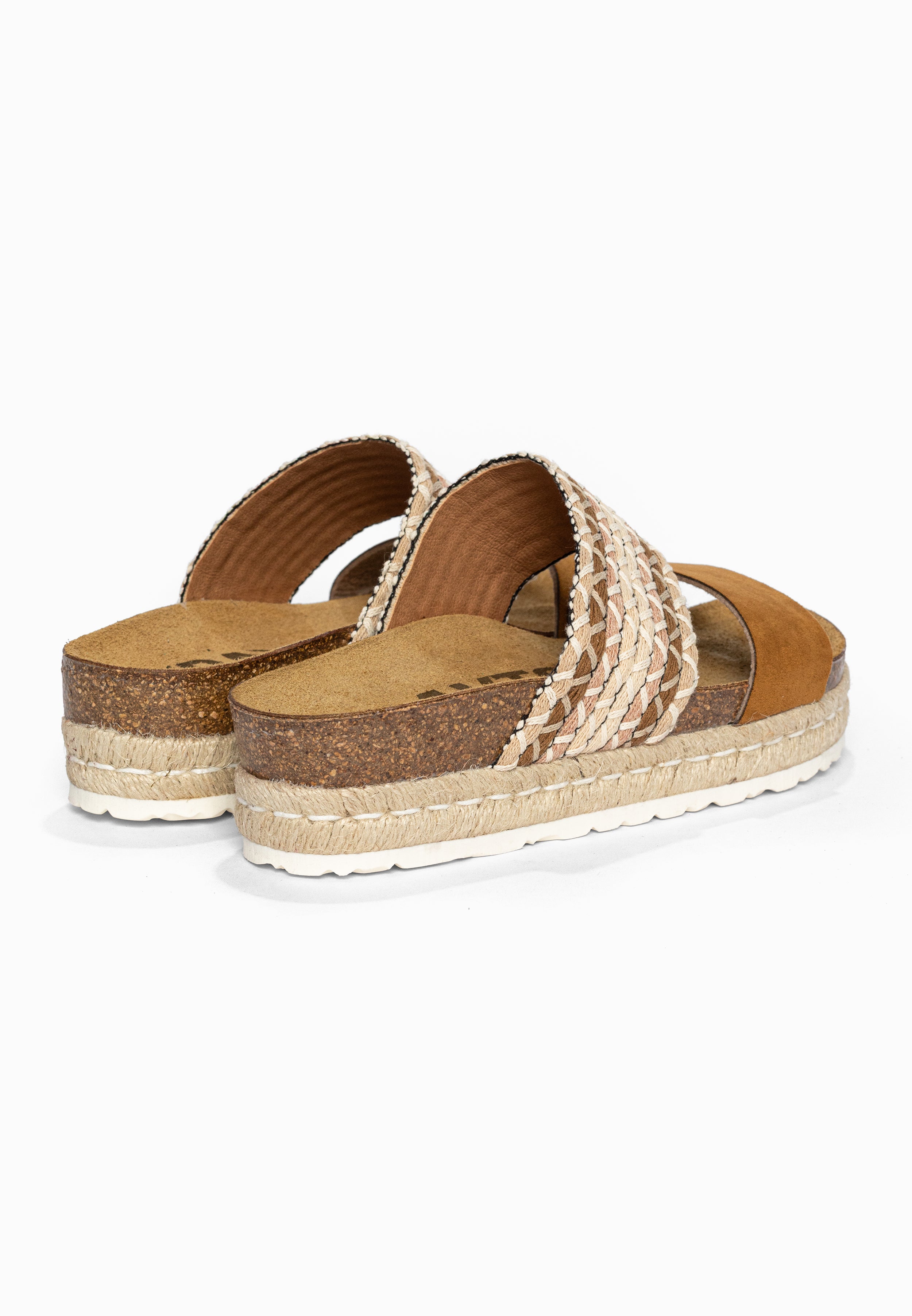 Sandales à Plateforme Cadix Camel Bayton pour Femme