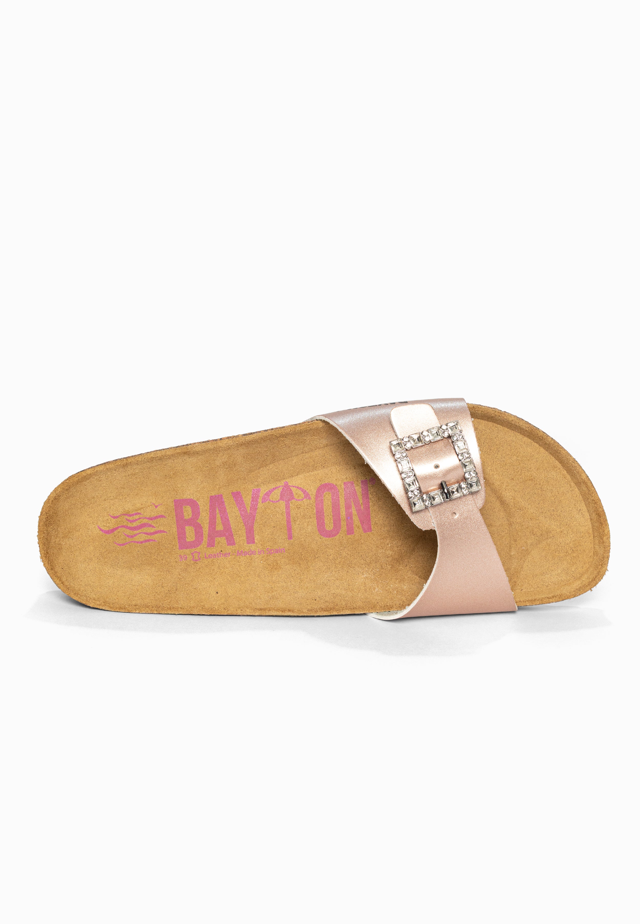 Sandales 1 Bride Strass Zephyr Rose gold Bayton pour Femme